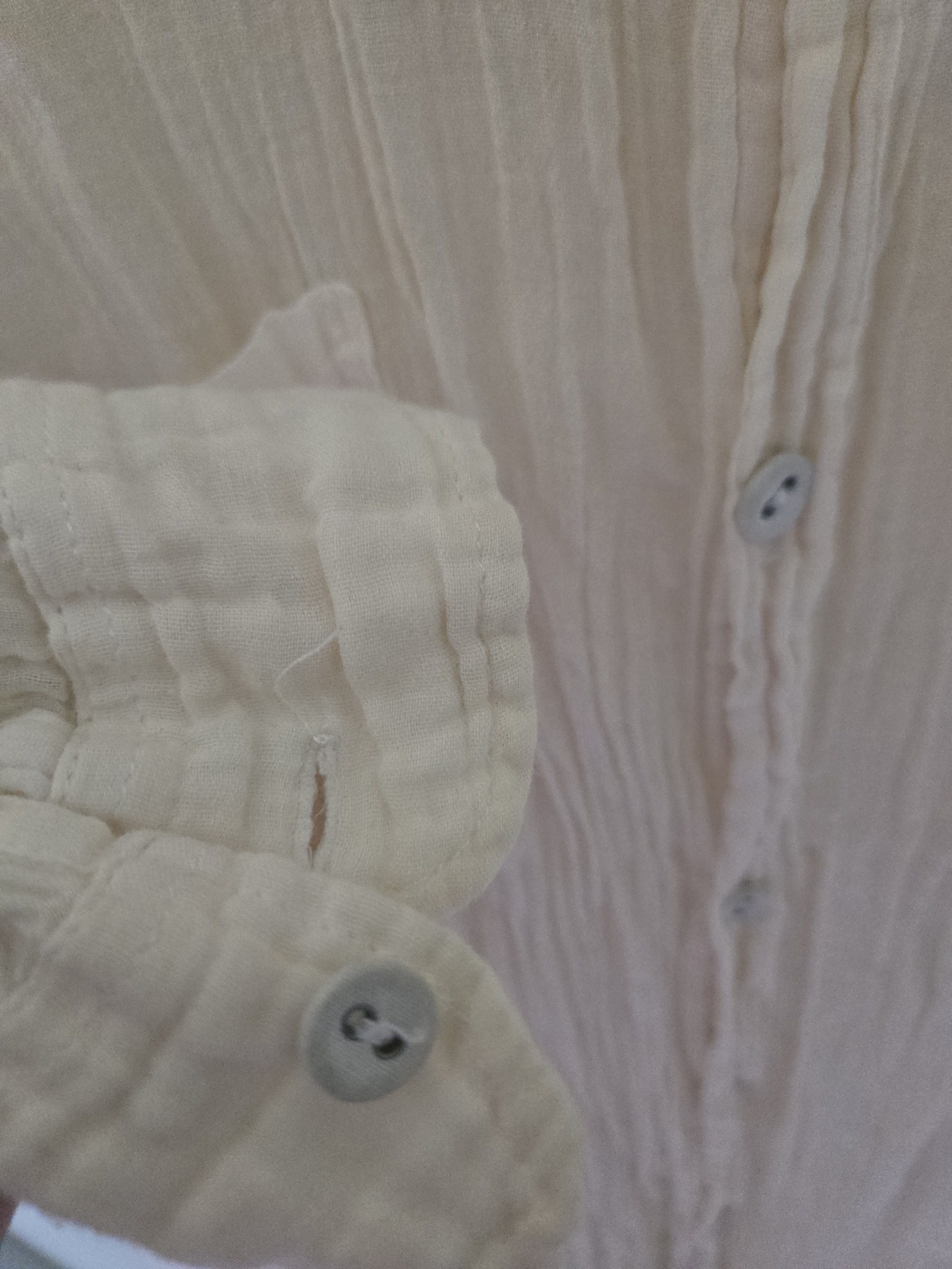 Paul Harnden Shoemakers Paul Harnden Cream Wrinkled Cotton Shirt Size US L / EU 52-54 / 3 - 5 Thumbnail