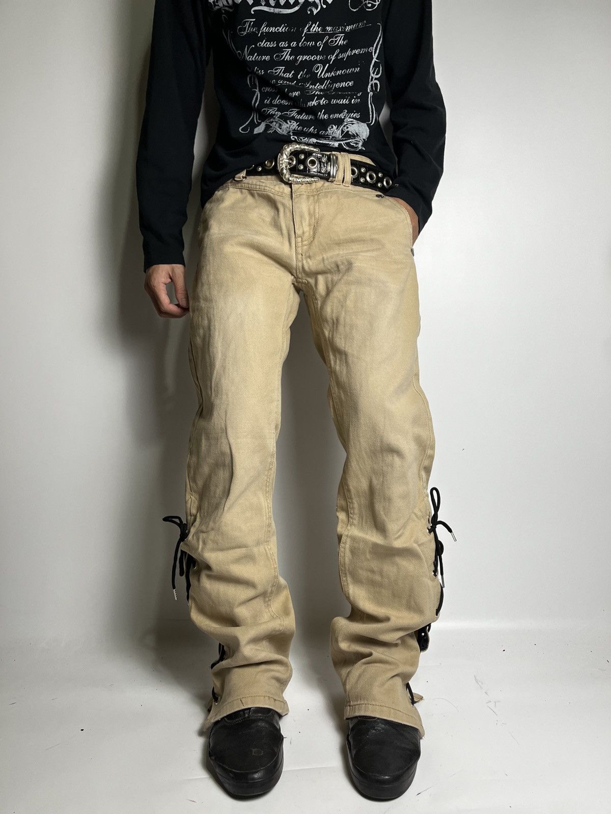 Japanese Brand Lace up Lowbox pant japanese brand Size US 30 / EU 46 - 2 Thumbnail