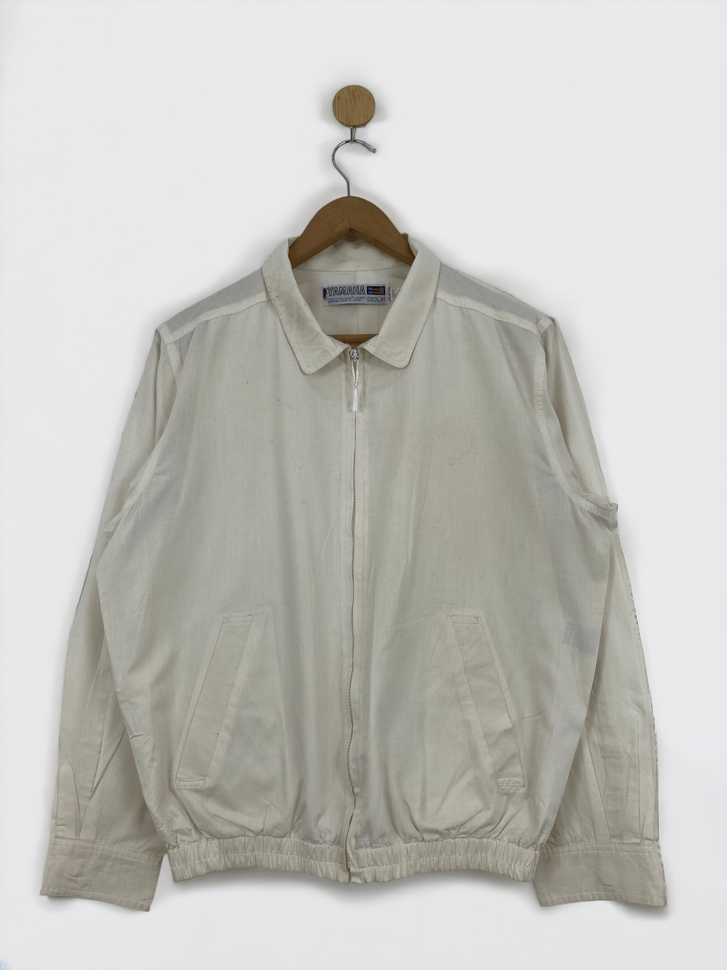 Japanese Brand Vintage Yamaha Golf Zipper Ups Light Jacket White JA0040 Size US M / EU 48-50 / 2 - 1 Thumbnail