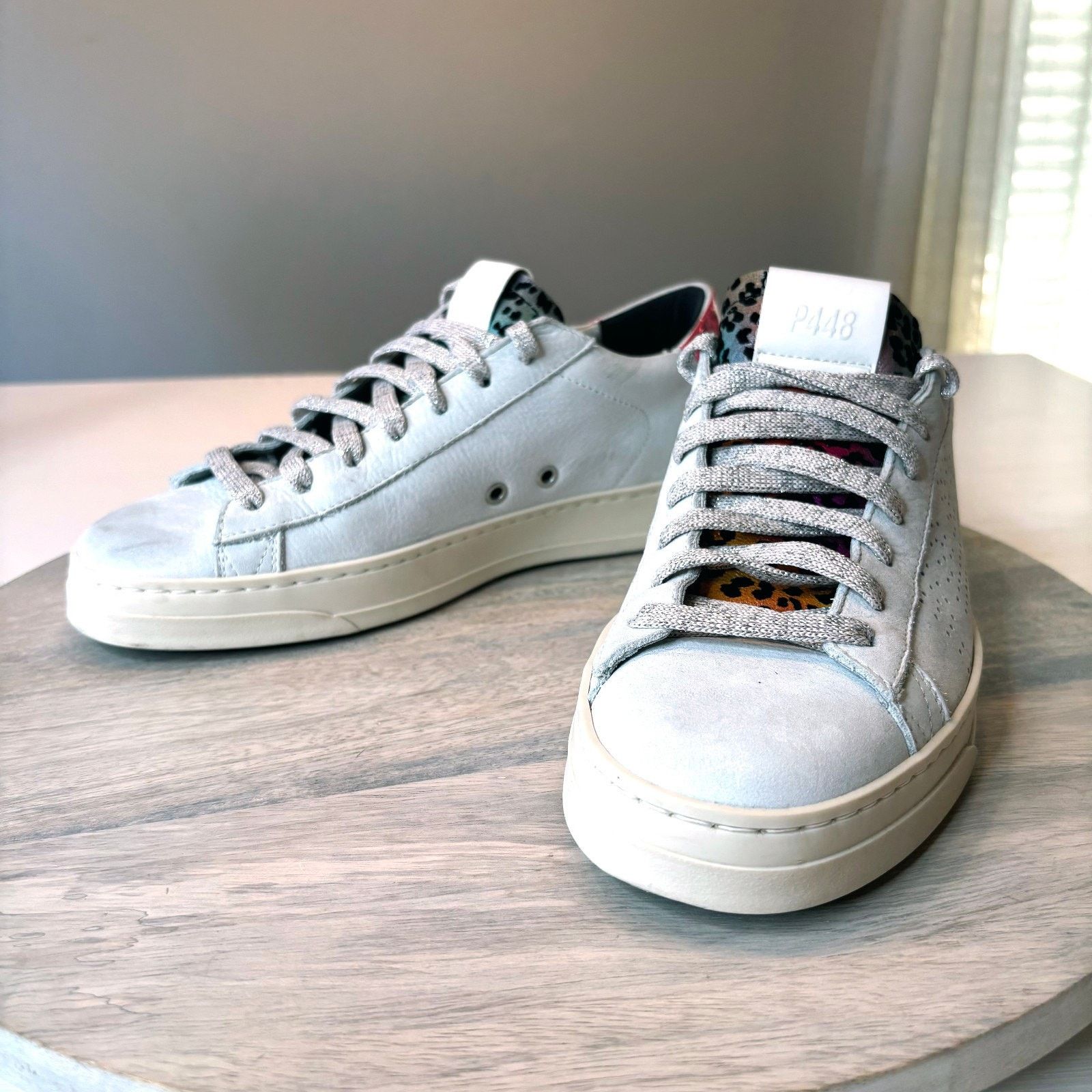 P448 P448 Jack White Leather Sneakers Animal Print Italy Size 8 Size US 8 / IT 38 - 3 Thumbnail