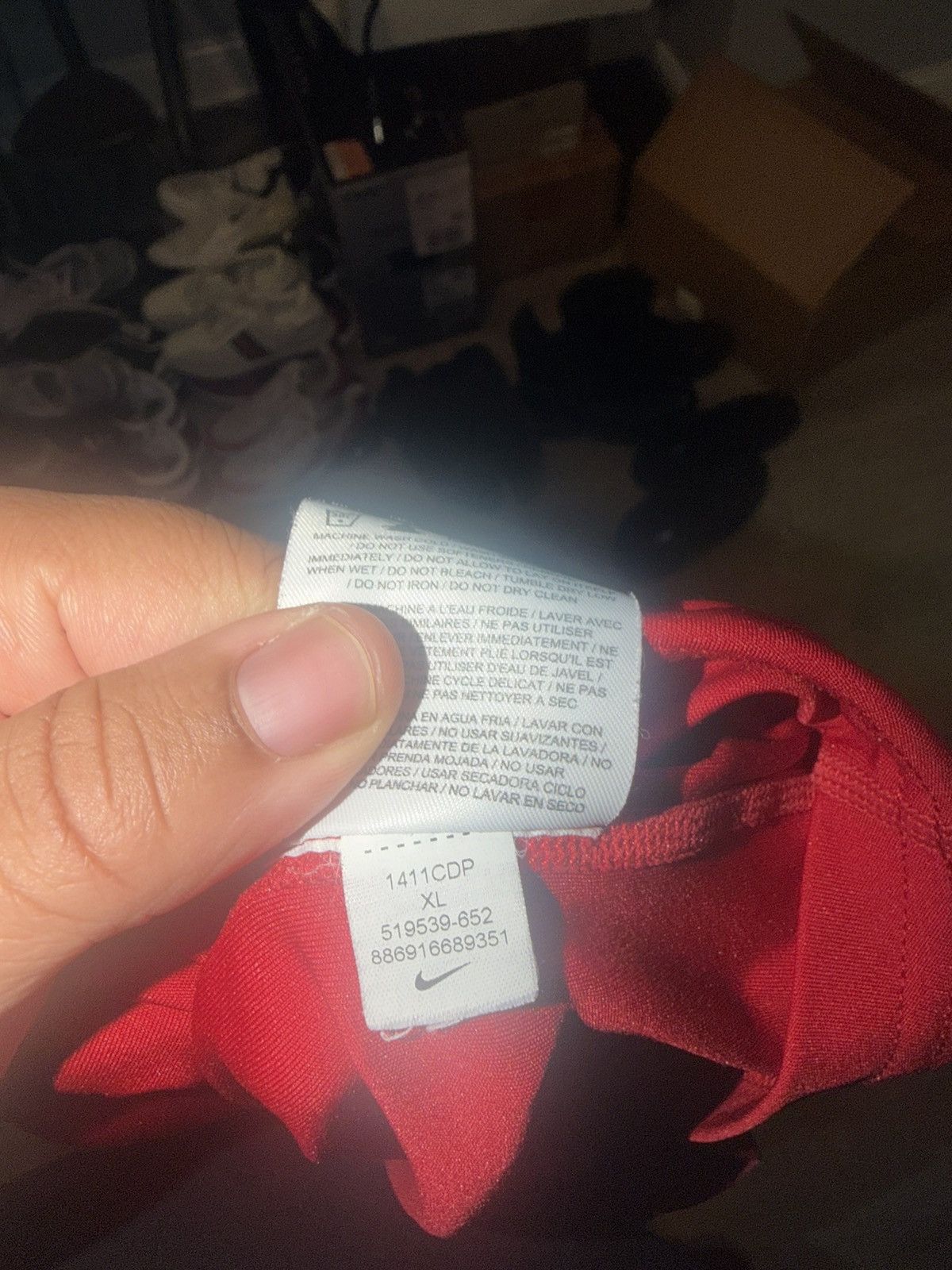 Nike Nike Dri-Fit Shirt 'Red' Size US XL / EU 56 / 4 - 5 Thumbnail