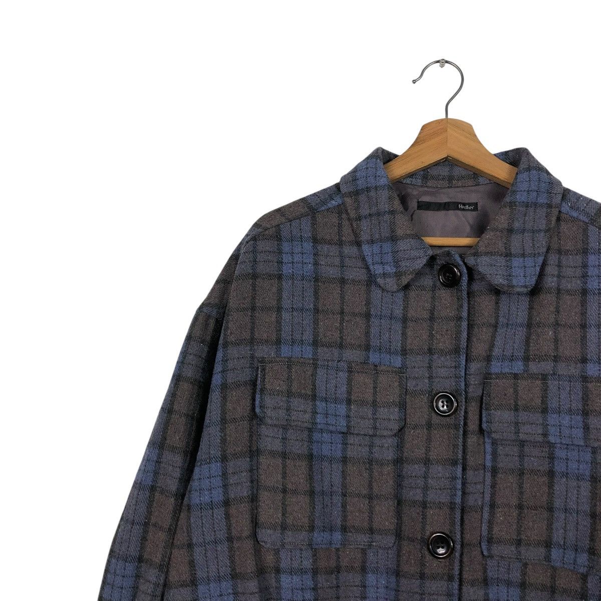 Flannel 🔥VINTAGE FLANNEL JACKET HEATHER TARTAN DESIGN ISSEY MIYAKE Size US M / EU 48-50 / 2 - 9 Thumbnail