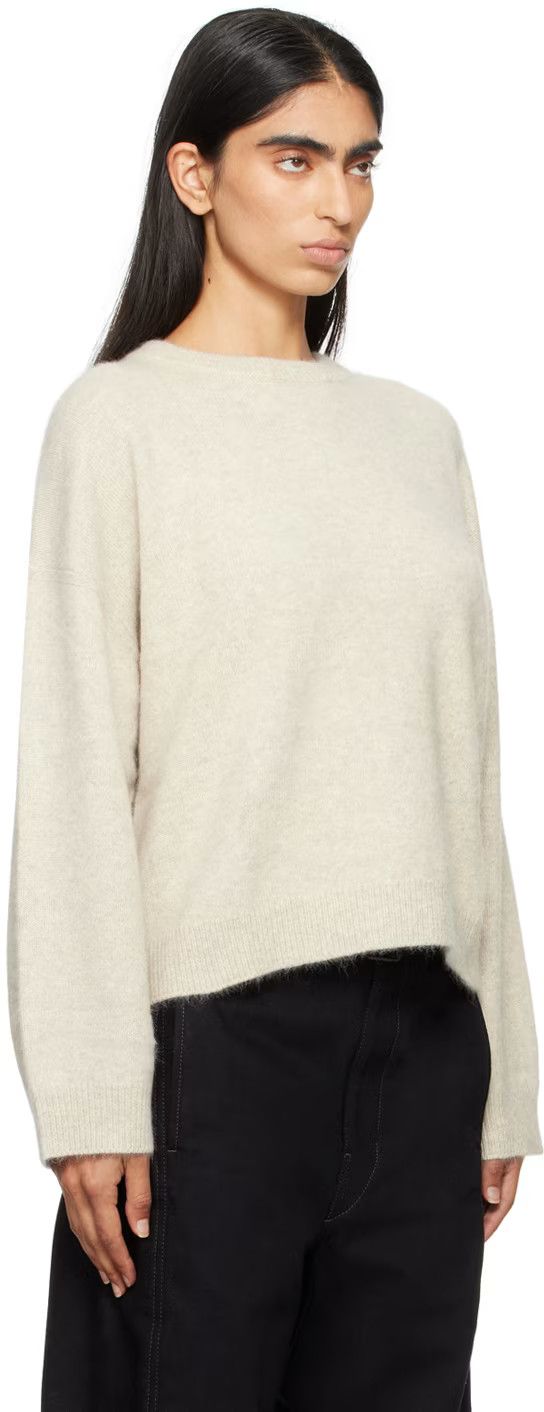 Loulou de Saison o1s22i1n1024 Wool Blend Pullover Sweater in Beige Size M / US 6-8 / IT 42-44 - 2 Thumbnail