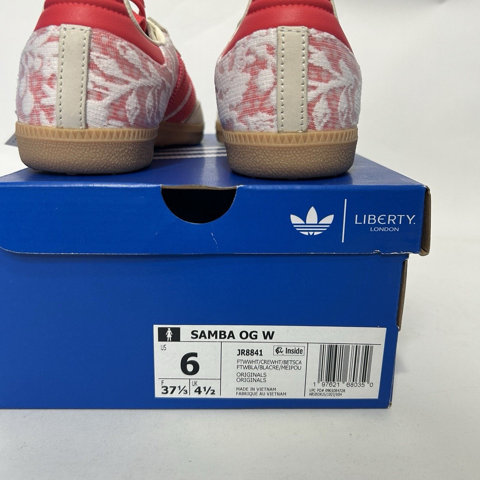 Adidas Adidas Samba OG X Liberty London - “Better Scarlet” JR8841 Size US 6 / IT 36 - 5 Thumbnail