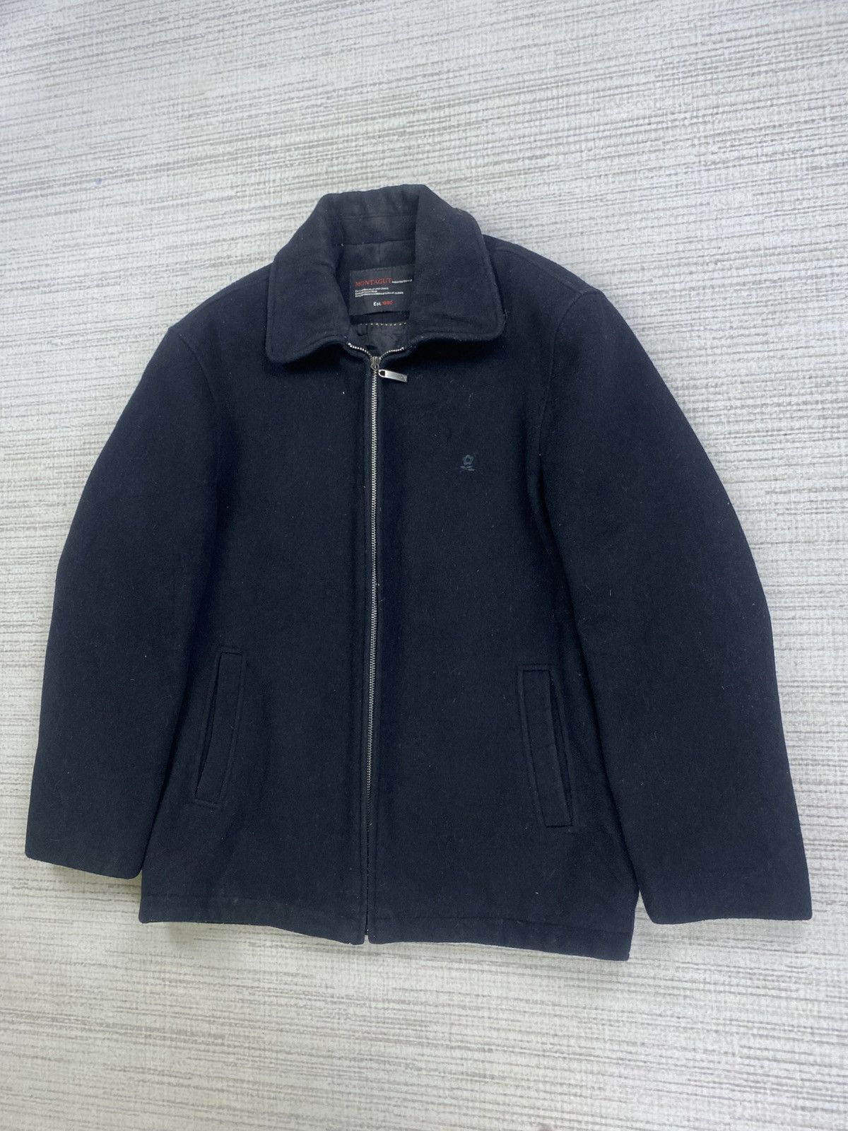 Japanese Brand × Montagut Vintage Montagut Embroidery Logo Wool Zipper Jacket Size US M / EU 48-50 / 2 - 4 Thumbnail