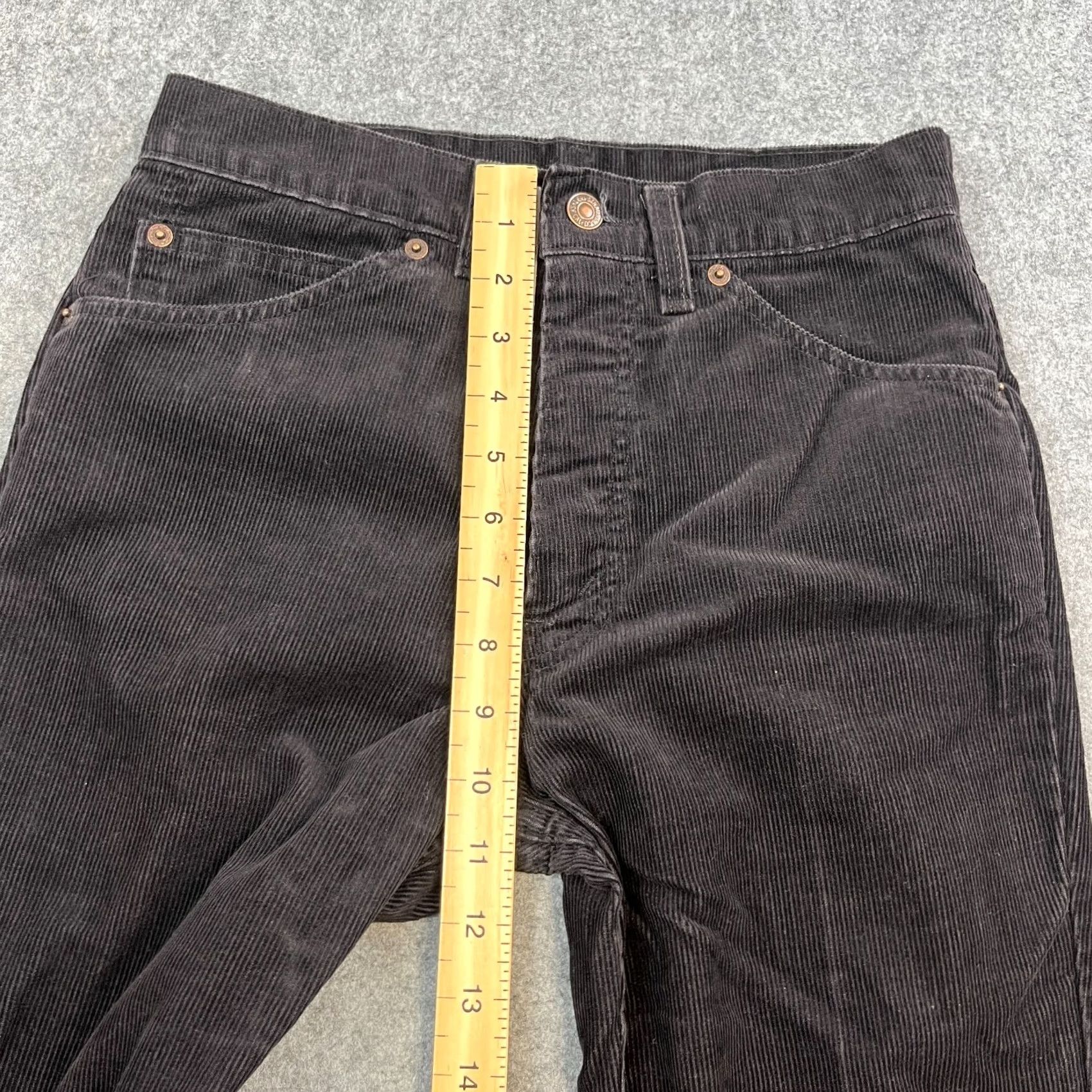 Levi's VINTAGE Levi's Corduroy Jeans Regular Straight 28 32 UK 8 Dark Black 80s Mens Jeans Size US 28 / EU 44 - 5 Thumbnail