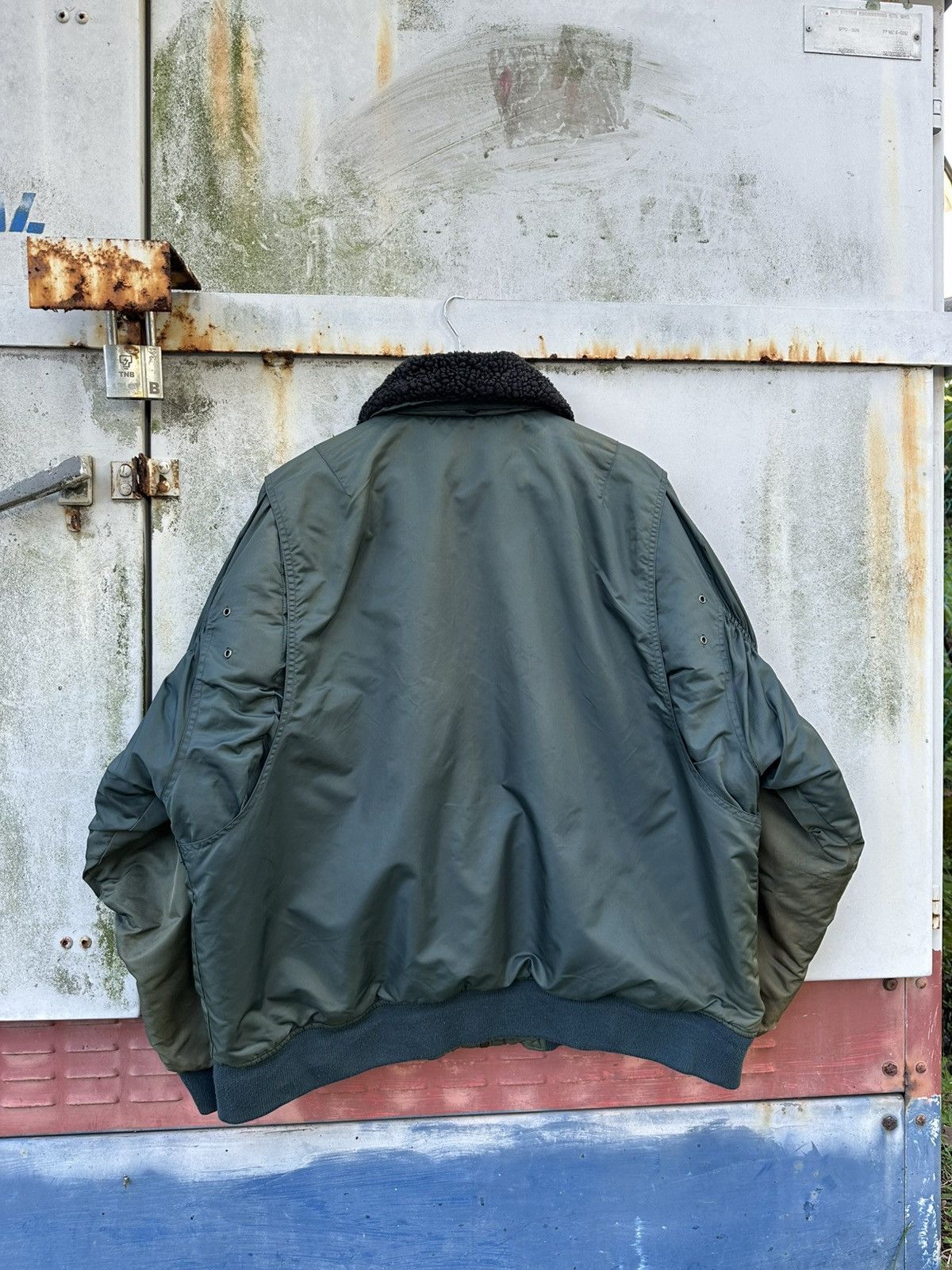 Vintage 🪖Vintage Faded US ARMY MEN’S Flying Bomber Jacket Size US XL / EU 56 / 4 - 10 Thumbnail