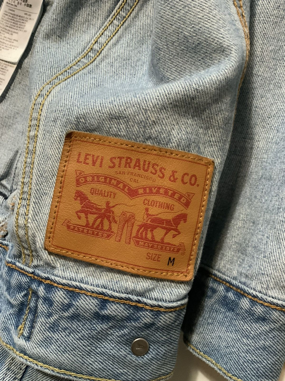 Levi's Levis Peacemaker Embroidered Denim Jean Trucker Jacket Size US M / EU 48-50 / 2 - 4 Thumbnail