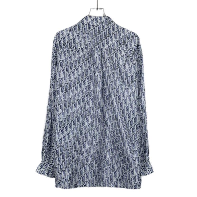 Dior Dior Size 37 Blue logo old flower full print lapel long-sle Size US XXS / EU 40 - 2 Thumbnail