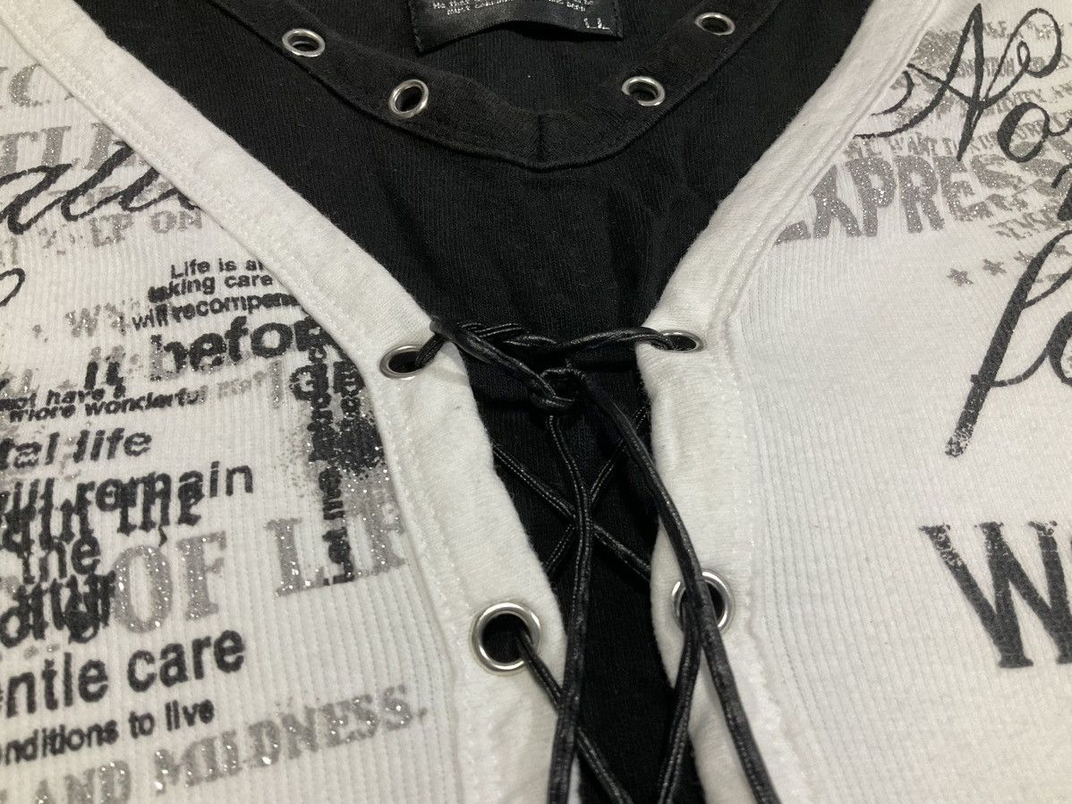 If Six Was Nine 🔥Sick Y2K Collins Laces Up Poem Shirt Cross Skull Size US L / EU 52-54 / 3 - 4 Thumbnail