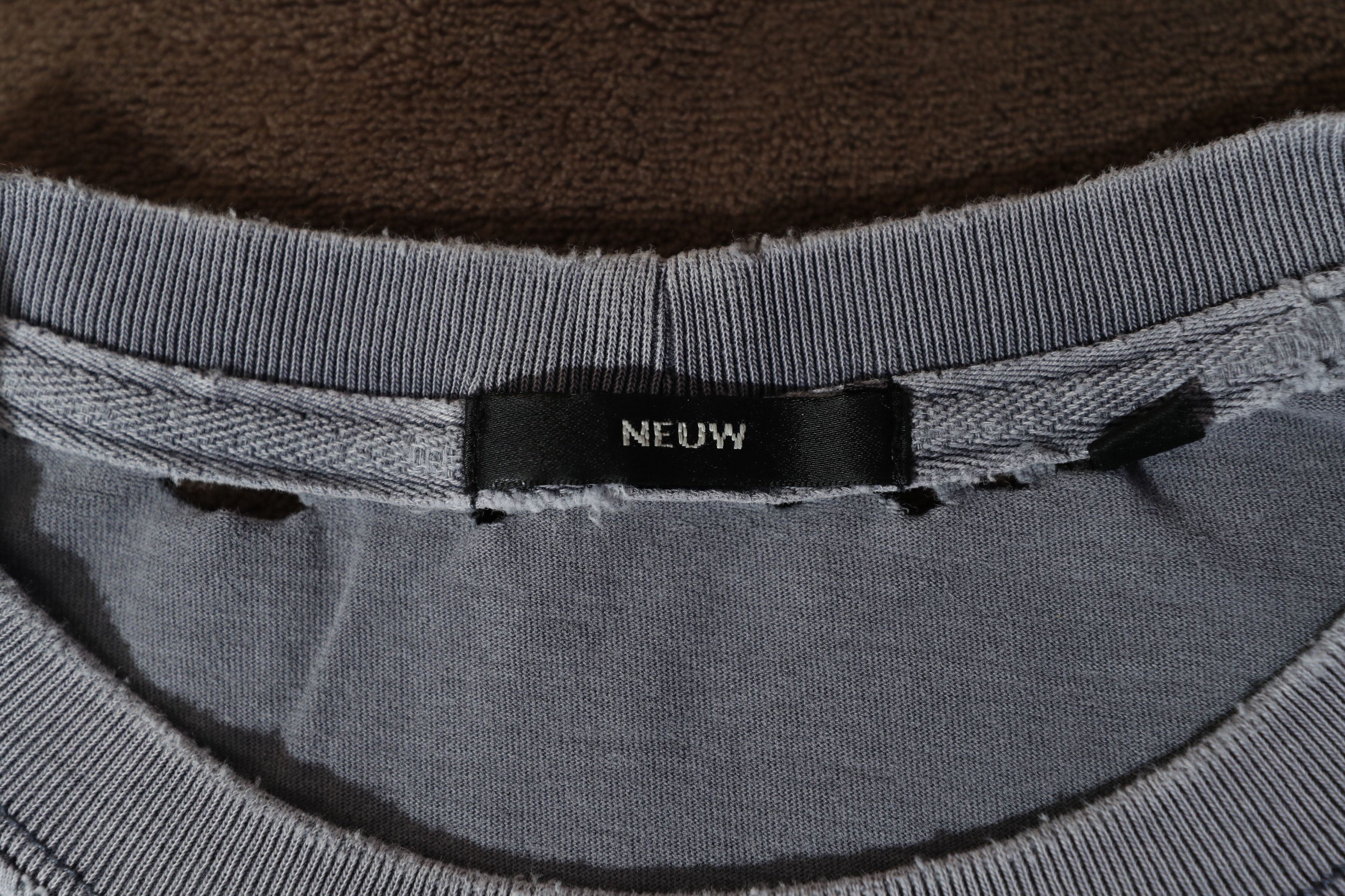NEUW Denim Neuw Organic Cotton Distressed Brand Tee (L) Size US L / EU 52-54 / 3 - 8 Thumbnail