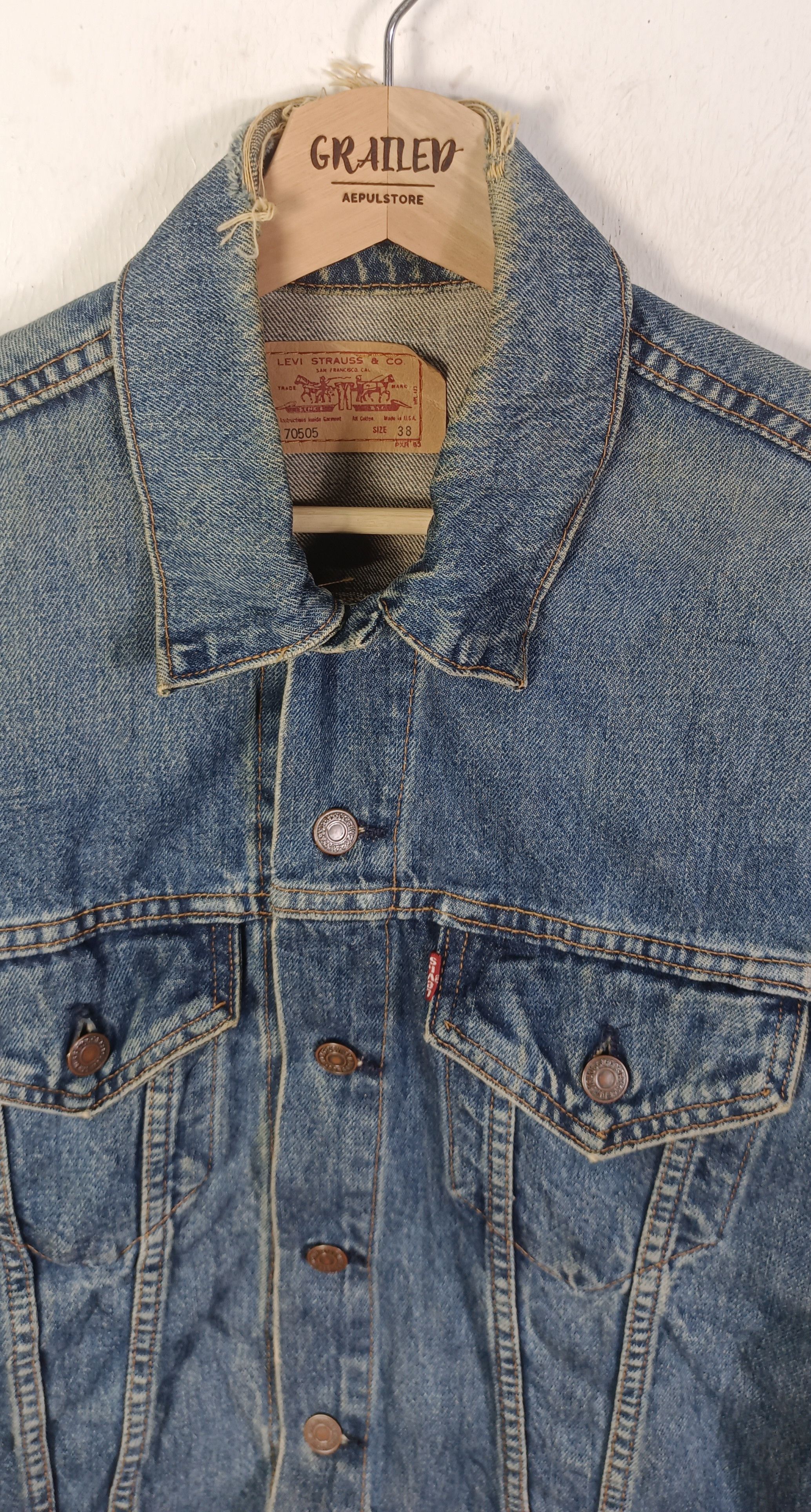 Levi's Vintage 90s Levi's 715 Button Stamp Blanket Size US M / EU 48-50 / 2 - 8 Thumbnail