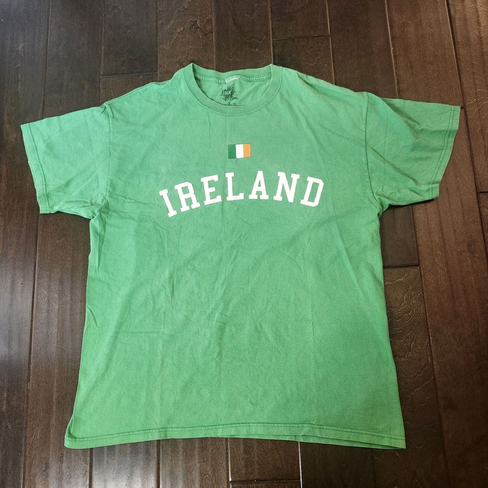 Vintage Ink Inc Ireland T Shirt Green Irish Flag Graphic Mens XL Shirt Crew Neck Short Sleeve Cotton Size US XL / EU 56 / 4 - 2 Thumbnail