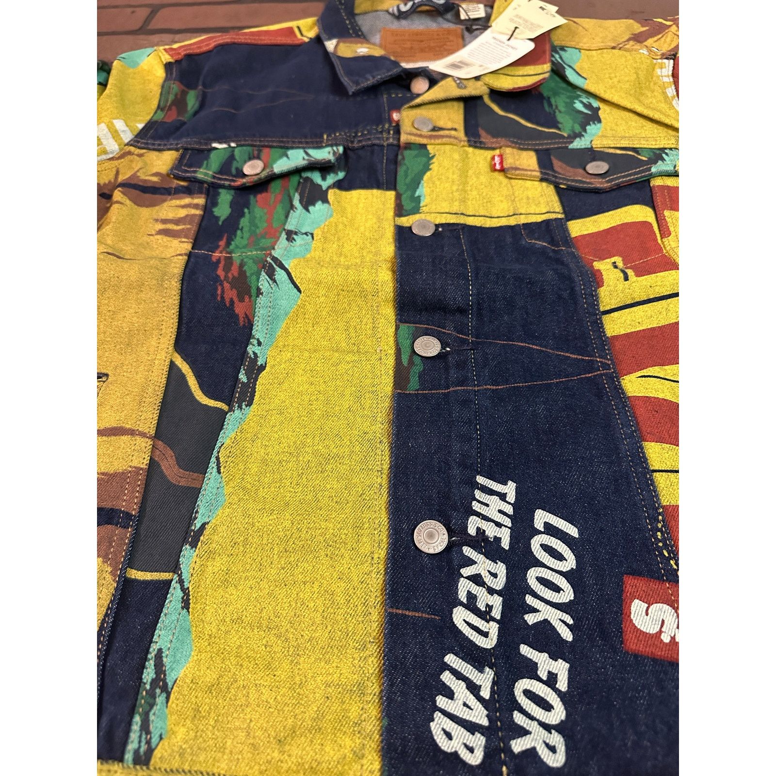 Levi's Levi's Graphic Denim Jacket Size US XL / EU 56 / 4 - 7 Thumbnail