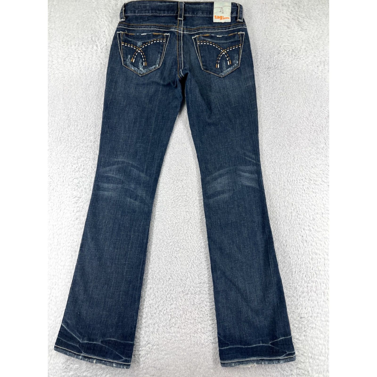 AG Jeans TagJeans Jeans Women 27 Blue Denim Bootcut Distressed Embroidered Womens Size 27" / US 4 / IT 40 - 2 Thumbnail