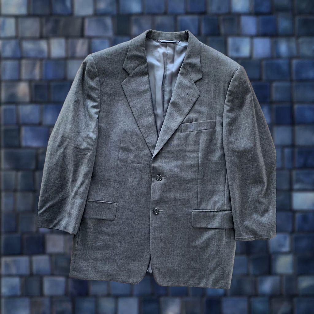 Vintage Hickey Freeman Mens Gray Blazer Sport Jacket 42S Single Vent Textured Boardroom Size 42R - 1 Thumbnail