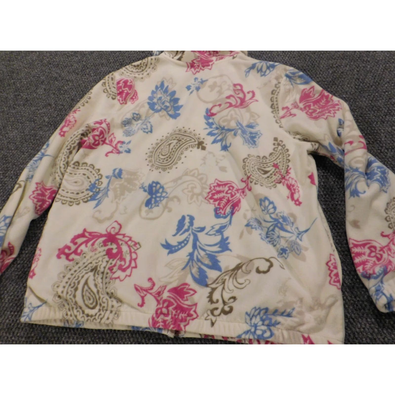 Vintage White Stag Jacket Women Long Beige Floral Zip Button Family Casual Winter XL/US Size XL / US 12-14 / IT 48-50 - 7 Thumbnail