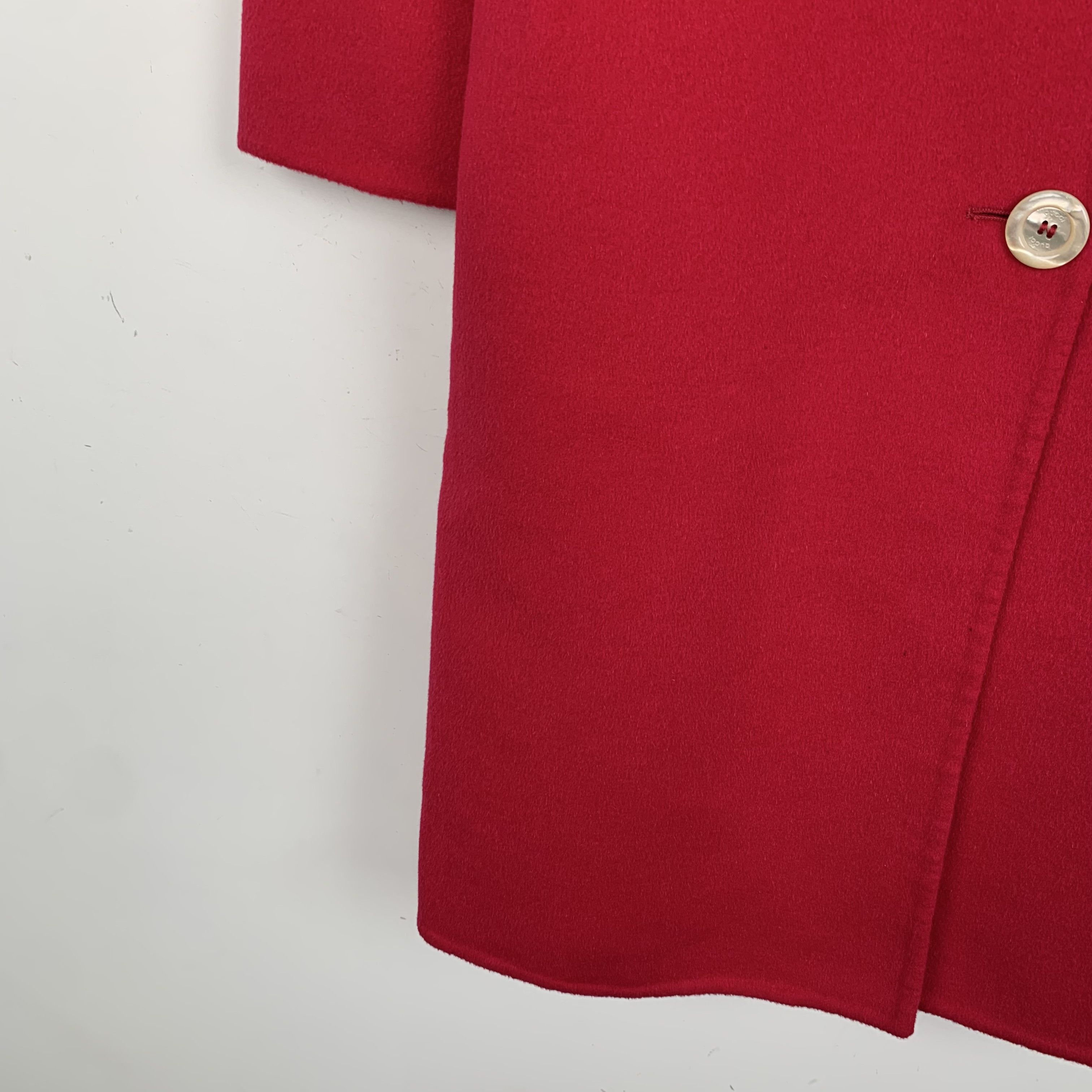 Gucci Gucci Red Wool Bow Collar Coat (Size M) Size M / US 6-8 / IT 42-44 - 6 Thumbnail