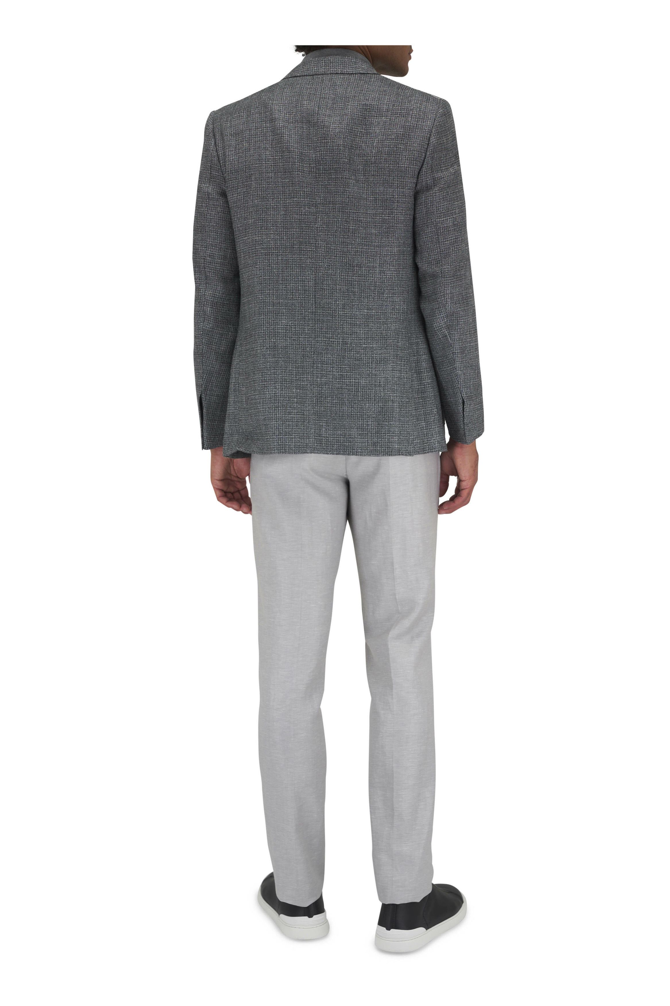 Z Zegna o1mtch0225 Mini Check Sportcoat in Grey Size US XXL / EU 58 / 5 - 4 Thumbnail