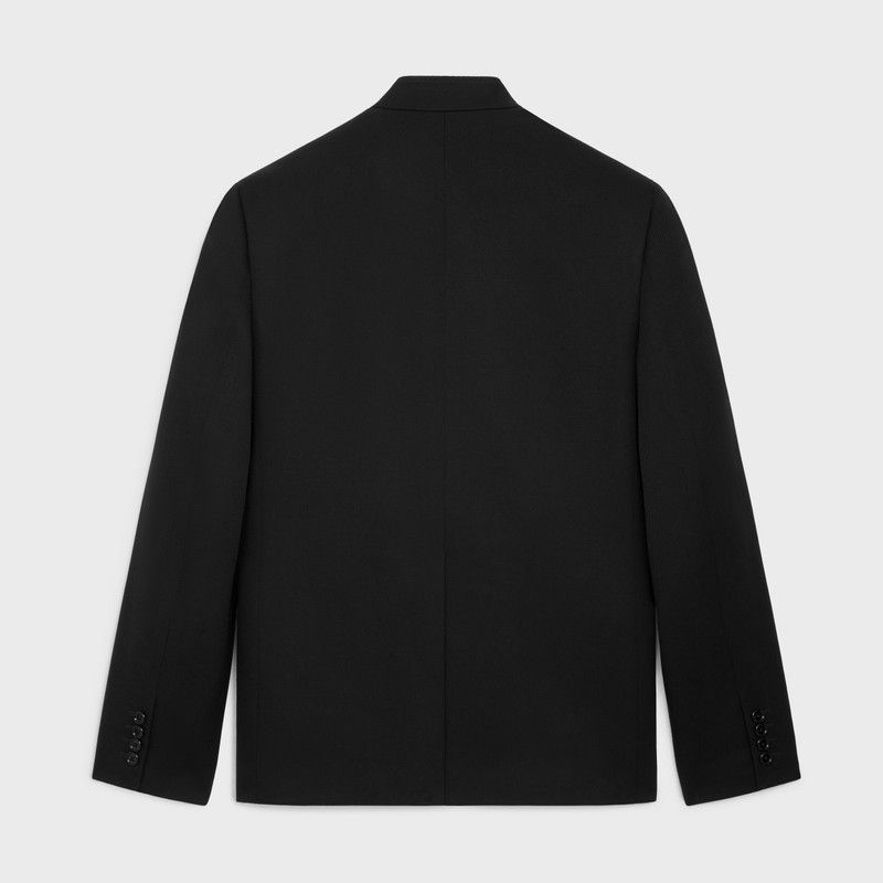 Celine o1bcso1str0126 2V04W092D Diagonal Wool Jacket in Black Size US M / EU 48-50 / 2 - 2 Thumbnail
