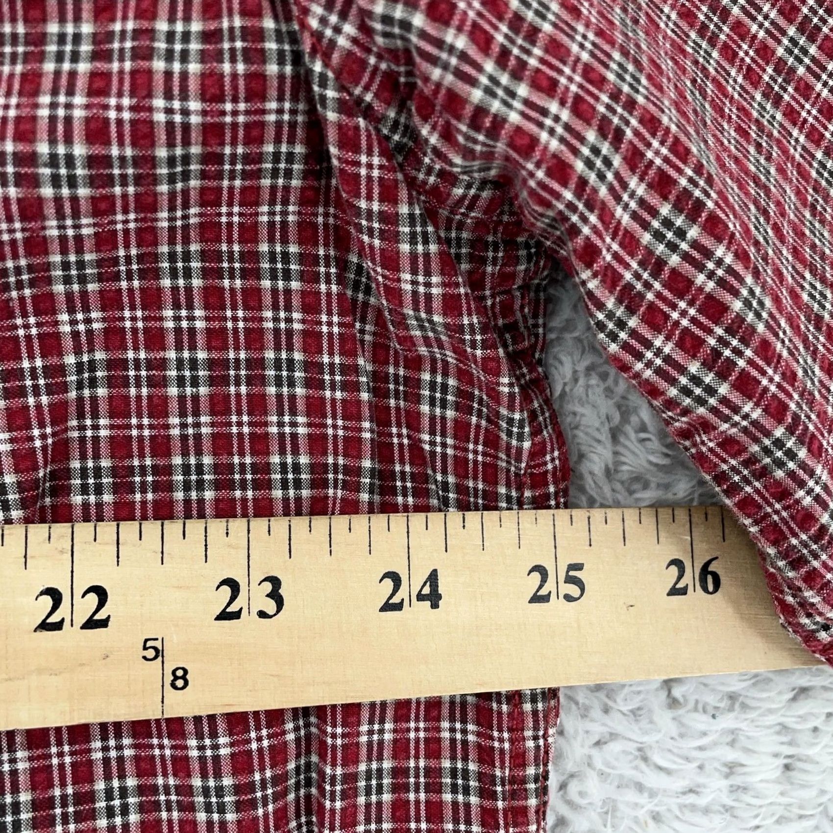 Eddie Bauer Eddie Bauer Shirt Mens XL Tall Red Black Plaid Classic Fit Short Sleeve Pocket Button-Up Size US XL / EU 56 / 4 - 5 Thumbnail