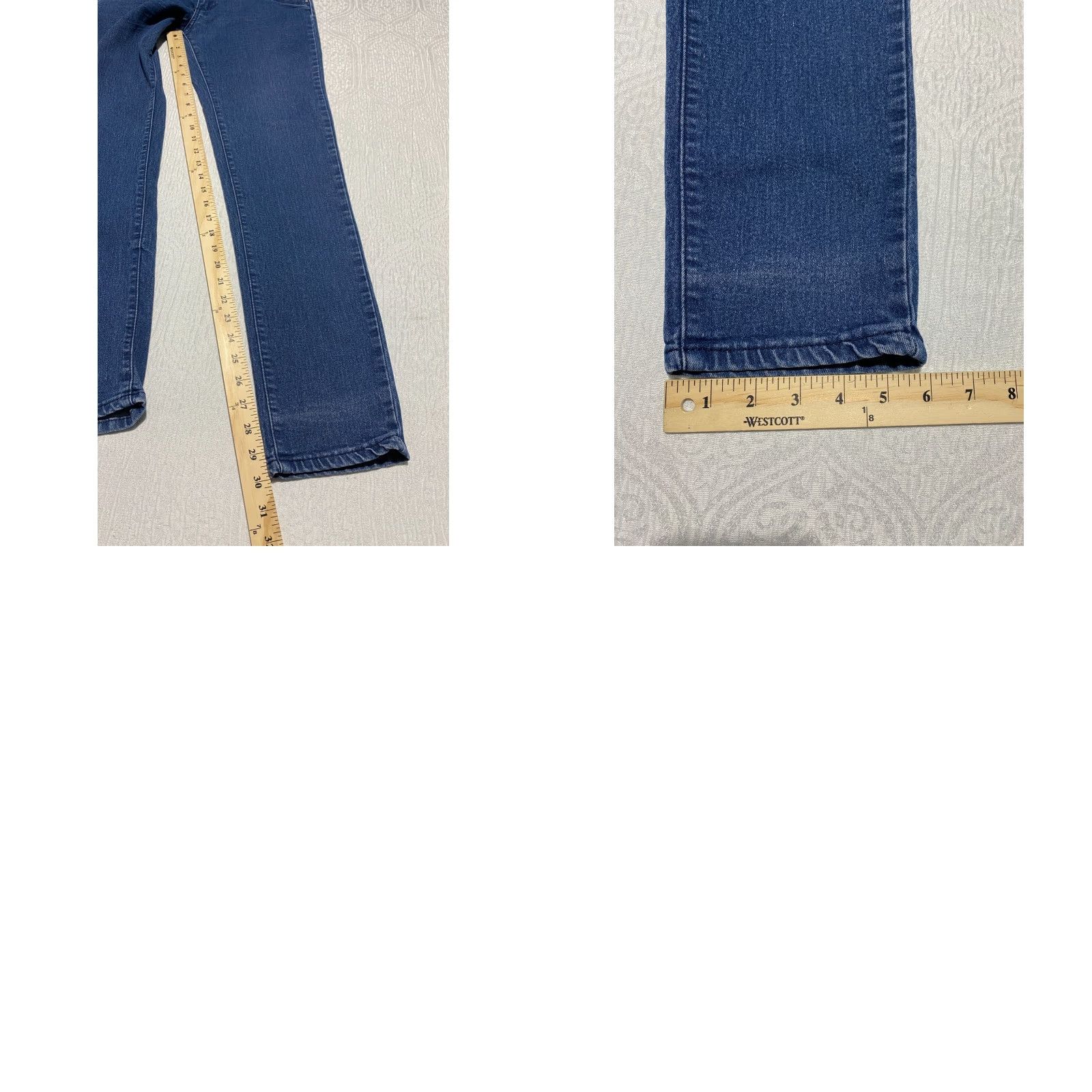 Denime Brambi Fashion Jeans Jeans Blue Stretch Denim Rhinestone Juniors Size 15 Slim Regular 5-Pocket Women Girls Mens Size 30" / US 8 / IT 44 - 8 Thumbnail