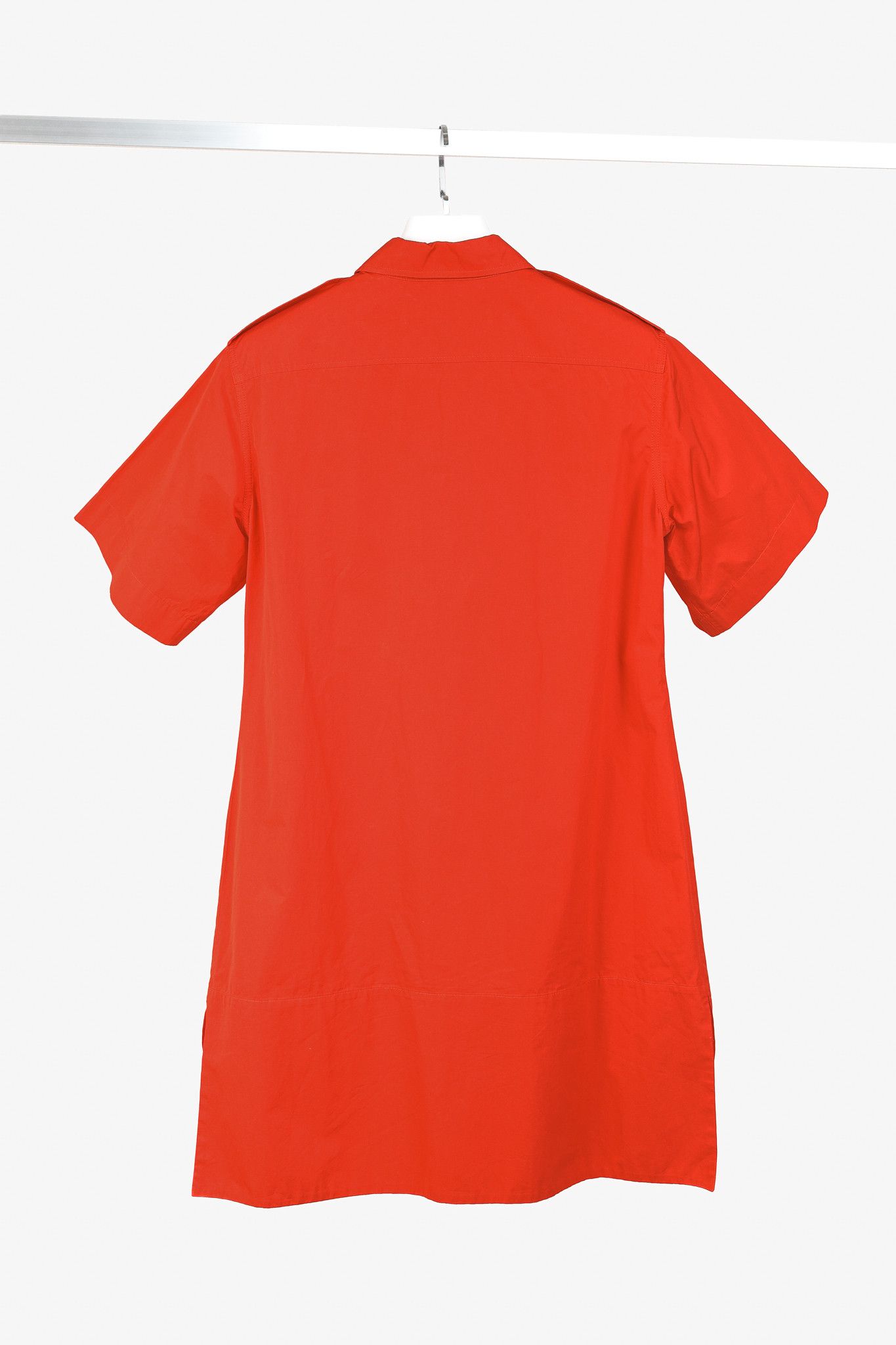 Marni Marni Red Cotton Poplin Short-Sleeve Shirt Dress Size M / US 6-8 / IT 42-44 - 2 Thumbnail