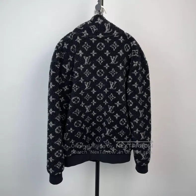 Louis Vuitton Louis Vuitton Monogram Black Logoed Teddy Cashmere Jacket Size US XS / EU 42 / 0 - 2 Thumbnail