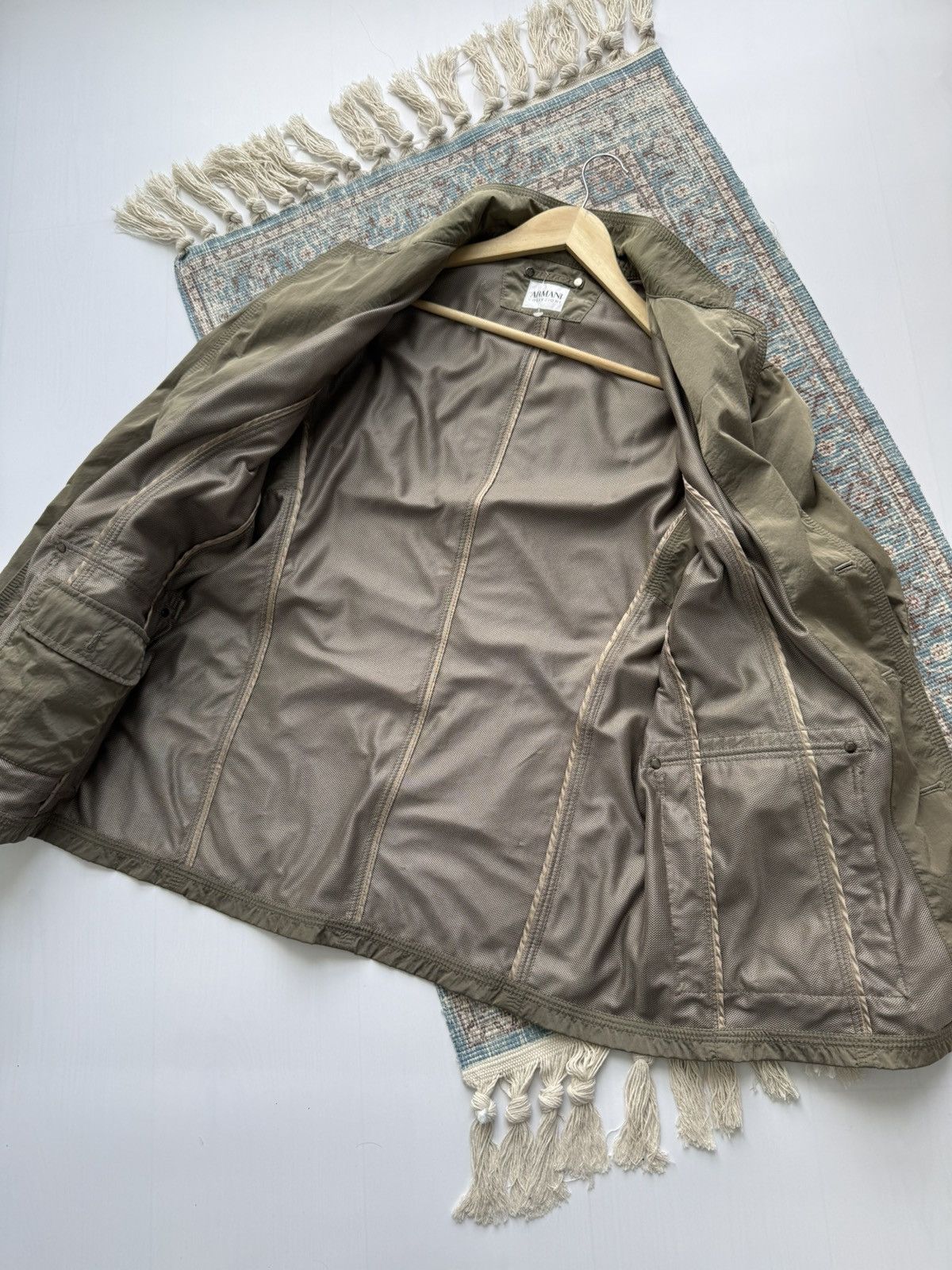 Giorgio Armani Vintage Giorgio Armani Collezioni Nylon Blazer Jacket Size US L / EU 52-54 / 3 - 14 Thumbnail