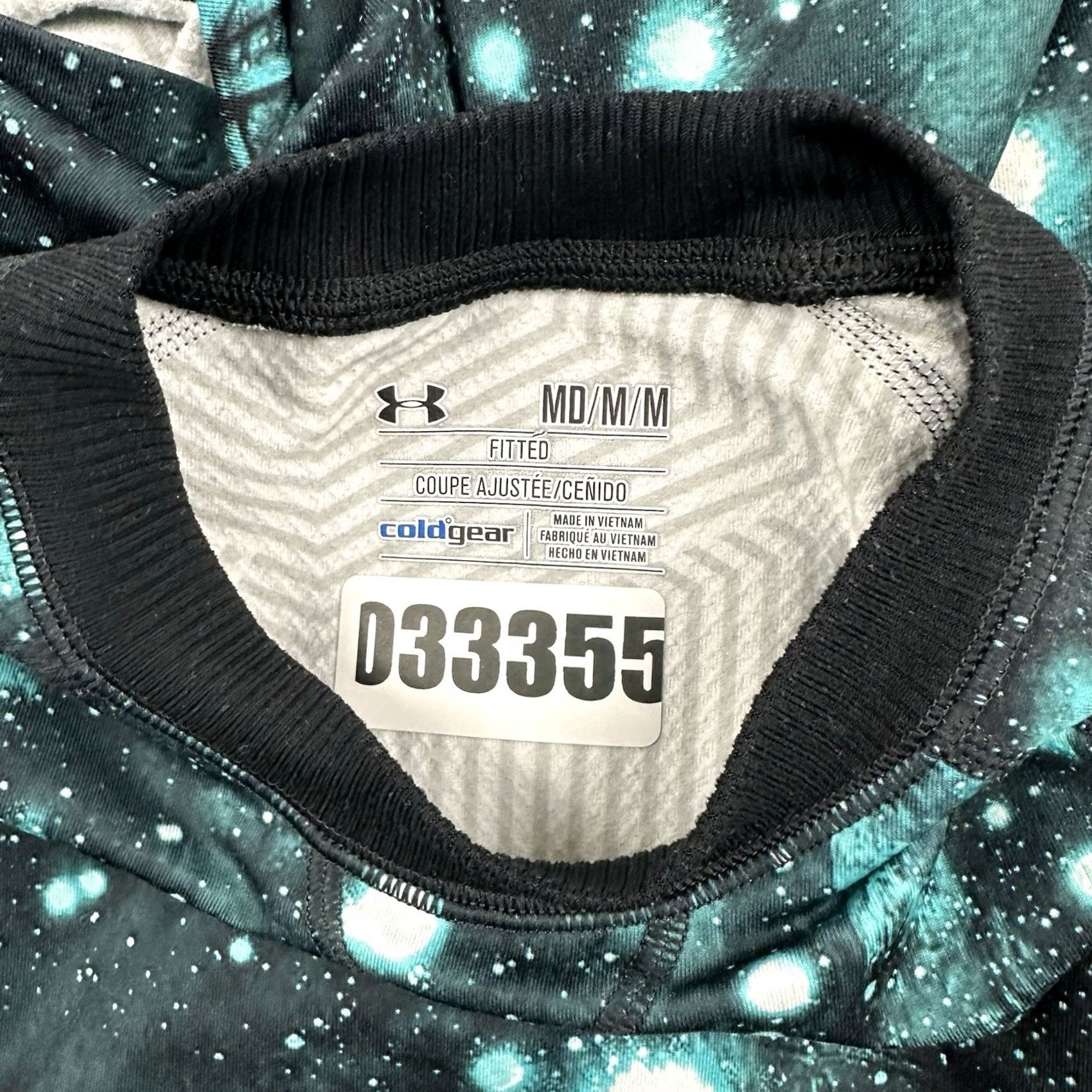 Under Armour Under Armour Shirt Men Medium Blue Eyes Galaxy AOP Coldgear Fitted Crewneck M Size US M / EU 48-50 / 2 - 8 Thumbnail