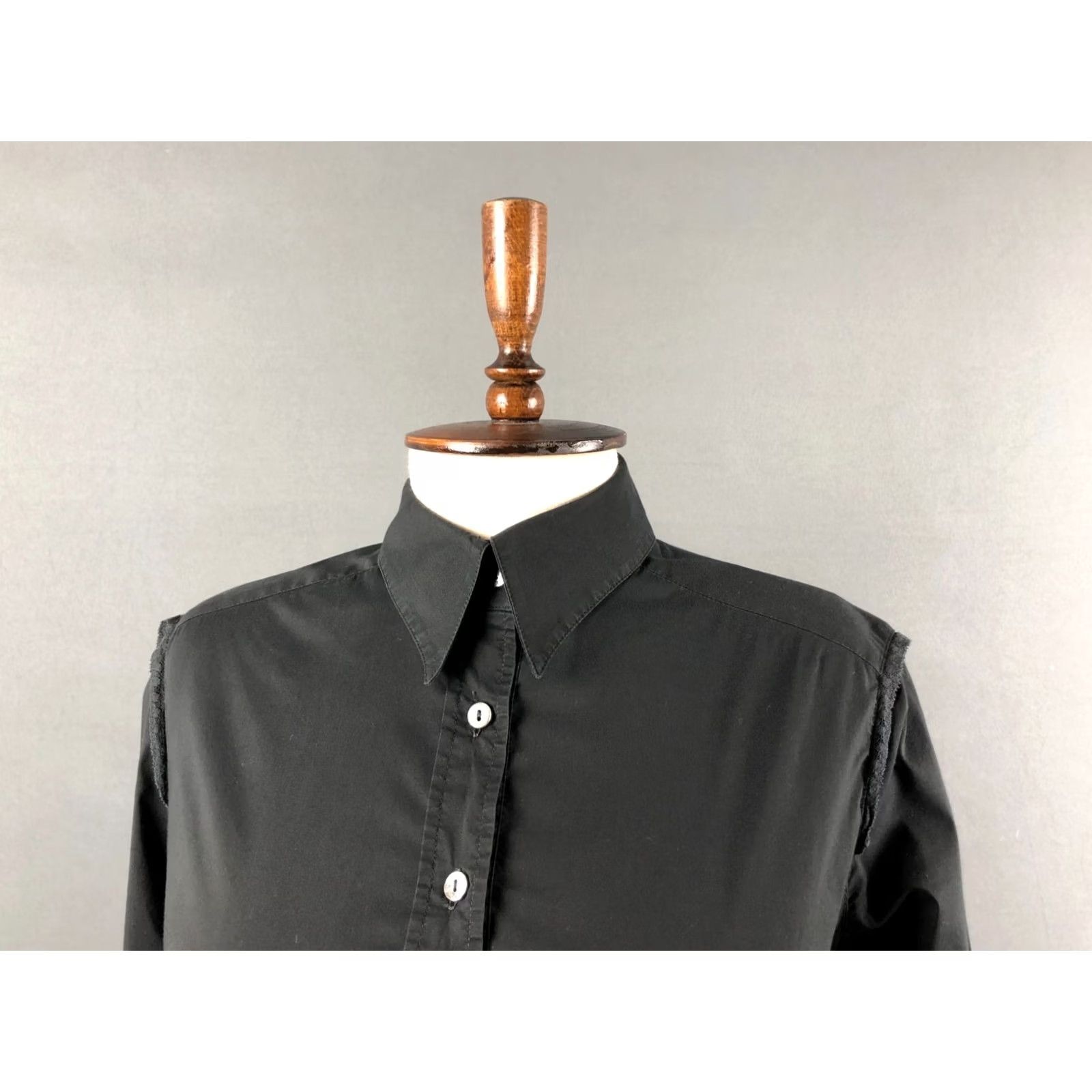Dolce & Gabbana Dolce&Gabbana Women's Blouse Shirt Black Cotton Blend Size 30 Size 4XL / US 24-26 - 5 Thumbnail