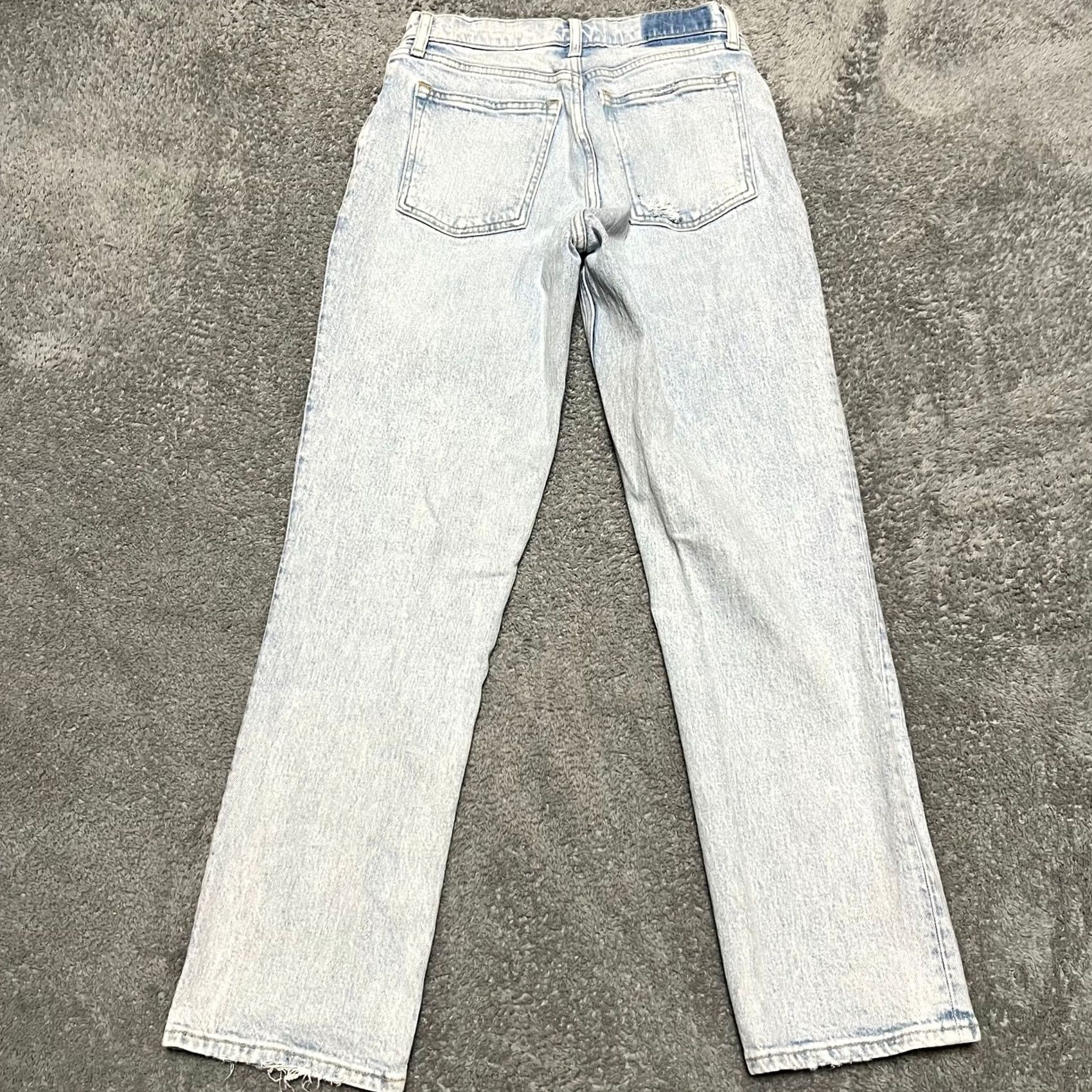 Abercrombie & Fitch Abercrombie & Fitch Jeans Womens 26 /2 90s Straight Low Rise Light Blue Denim Womens Jeans 90s Low Rise Blue Denim Ladies Girls Mens Size 26" / US 2 / IT 38 - 3 Thumbnail