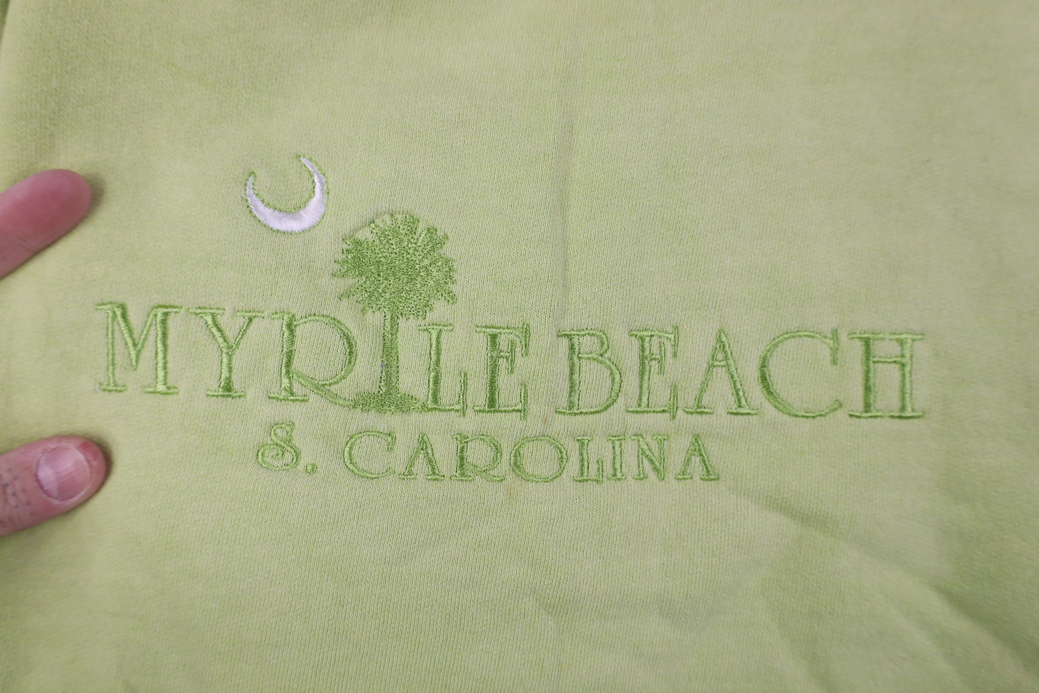 Vintage Vintage 90s Streetwear Pigment Dye Myrtle Beach Sweatshirt Size US XL / EU 56 / 4 - 4 Thumbnail