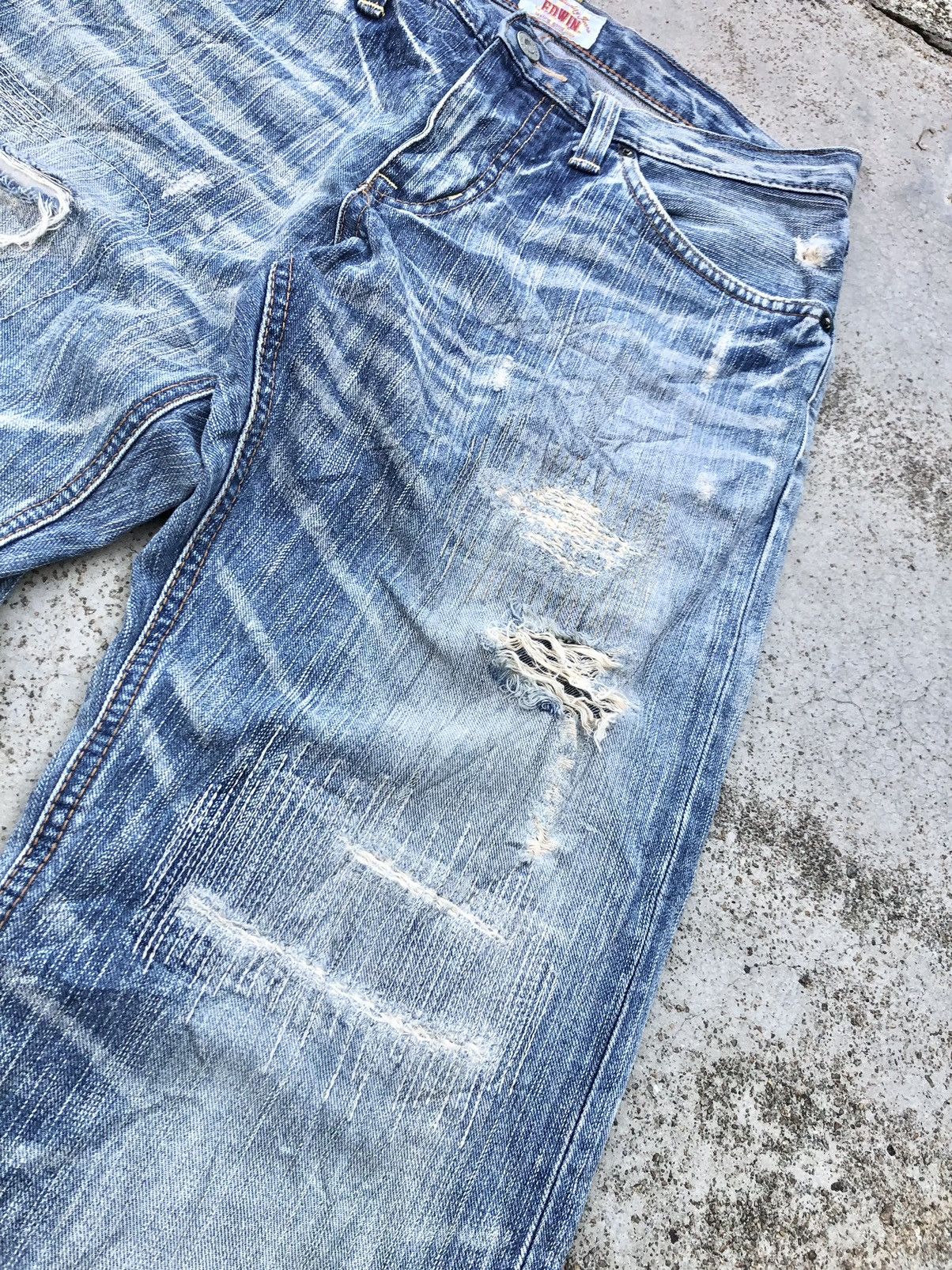 Edwin VINTAGE EDWIN BORO DISTRESSED DENIM Size US 31 - 3 Thumbnail