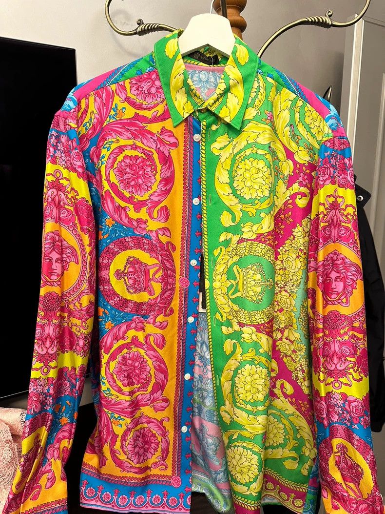 Versace Versace Flower shirts Size US XXS / EU 40 - 1 Thumbnail