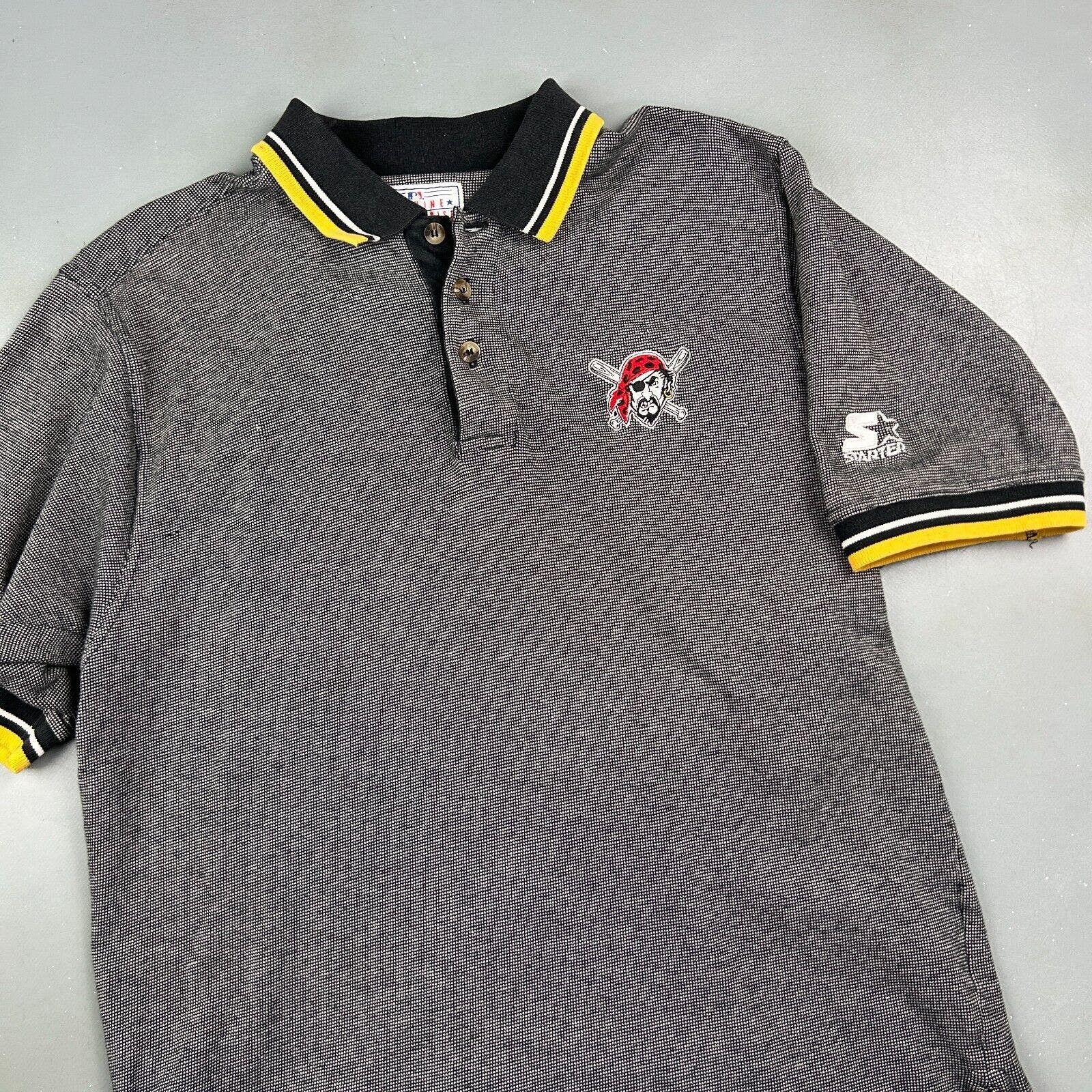 Starter VINTAGE 90s | Pittsburgh Pirates MLB Starter Polo Shirt sz M Size US M / EU 48-50 / 2 - 2 Thumbnail