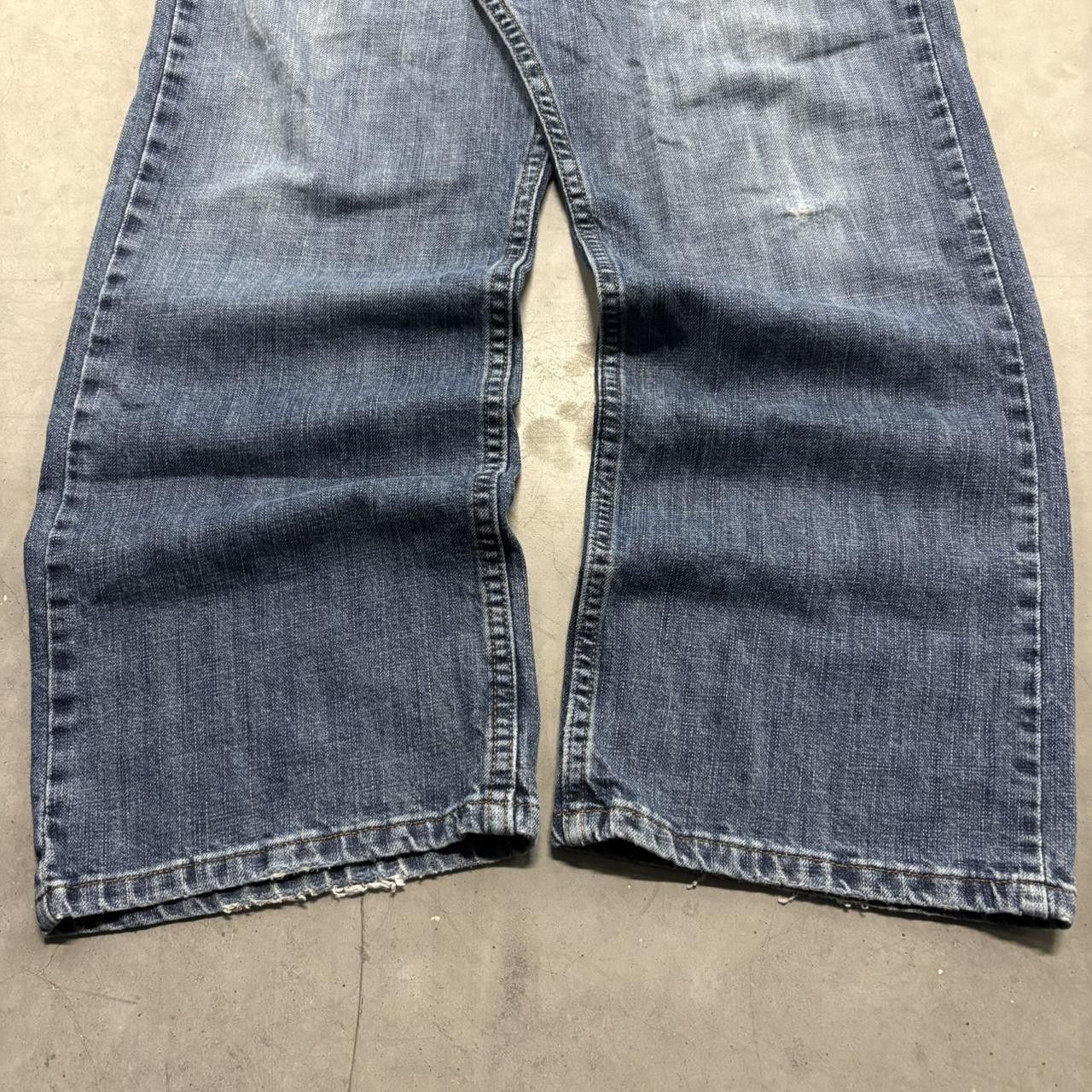 Vintage Crazy Vintage Y2K/2000s Baggy Streetwear Grunge Bootcut Medium Blue Wash Denim Jeans! Size US 38 / EU 54 - 4 Thumbnail