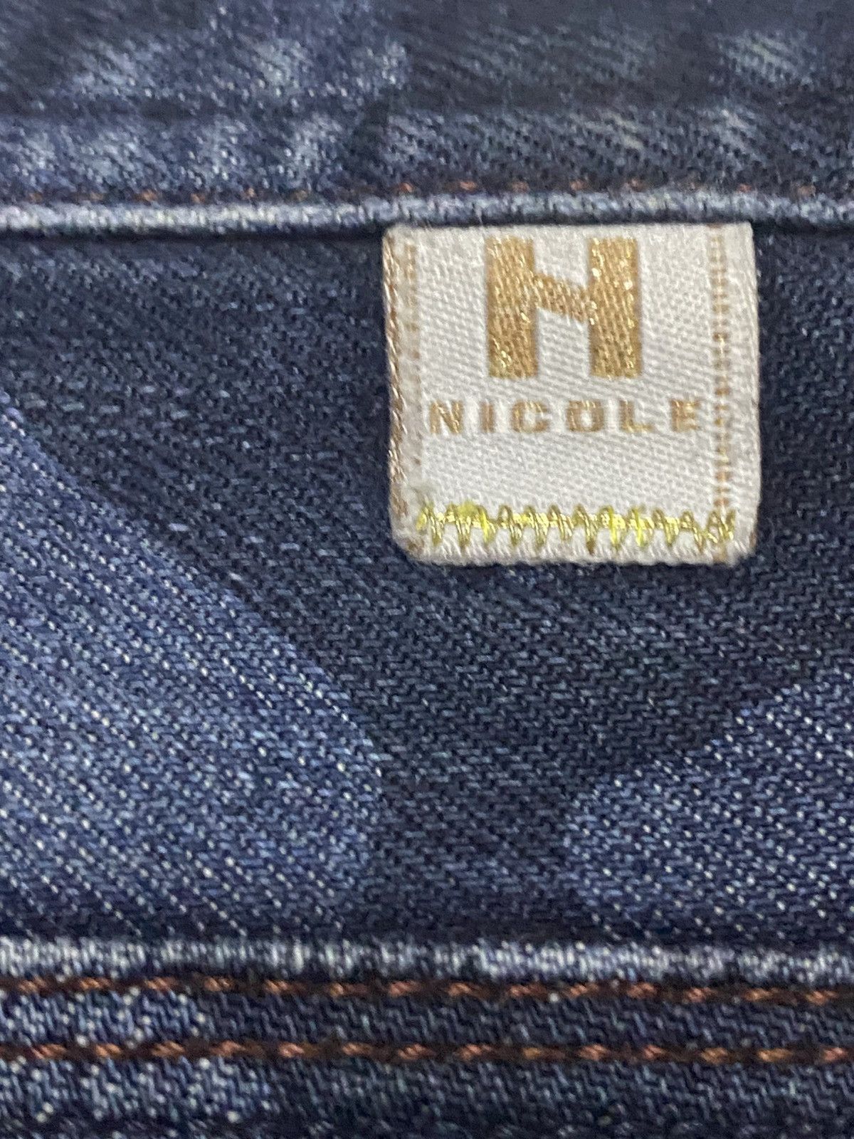 HIDEAWAYS Vintage Hideway Nicole Blue Camo Straight Slim Jeans Size US 35 - 11 Thumbnail