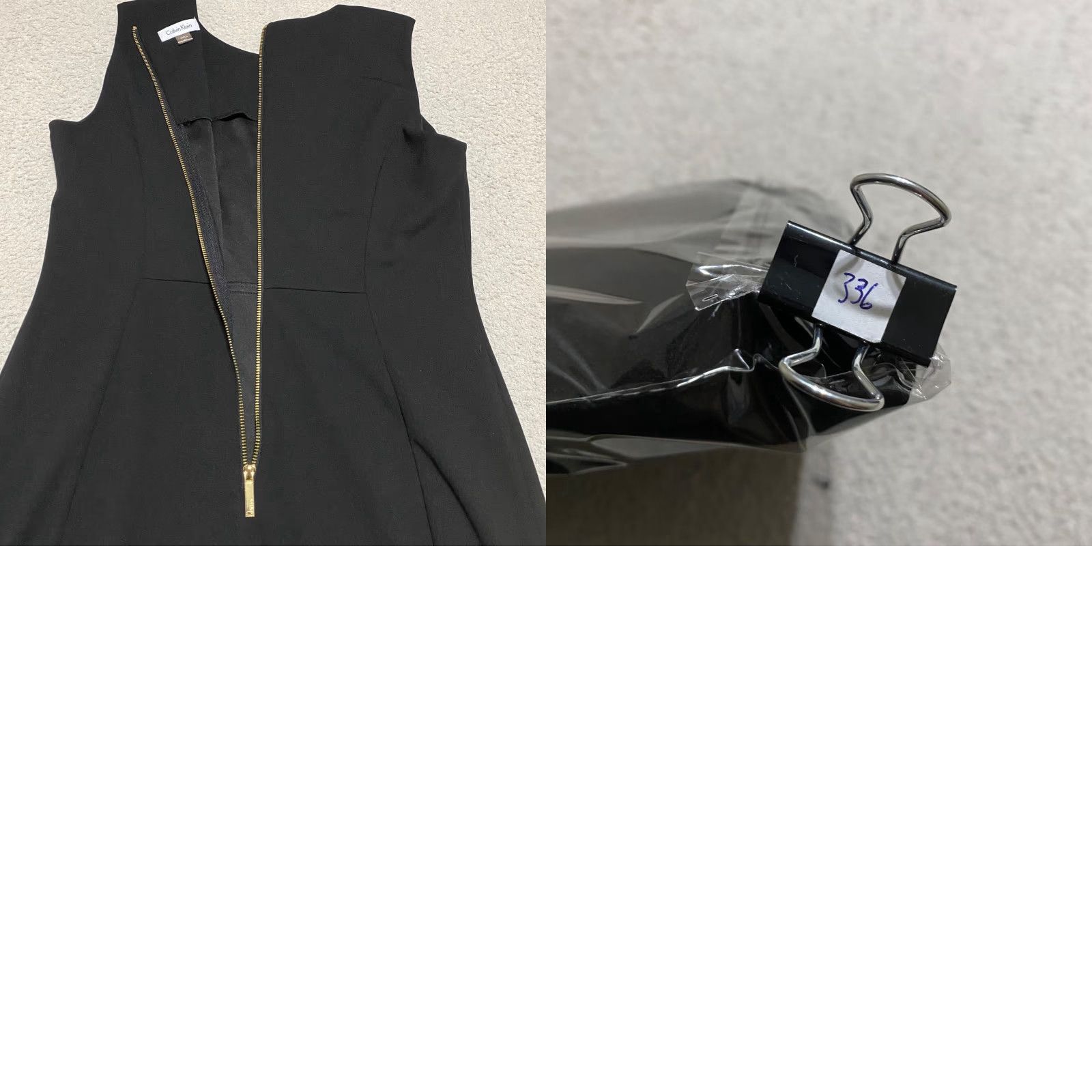 Calvin Klein Calvin Klein Womens Dress Solid Black Round Neck Sleeveless Sheath 12 Size XL / US 12-14 / IT 48-50 - 8 Thumbnail