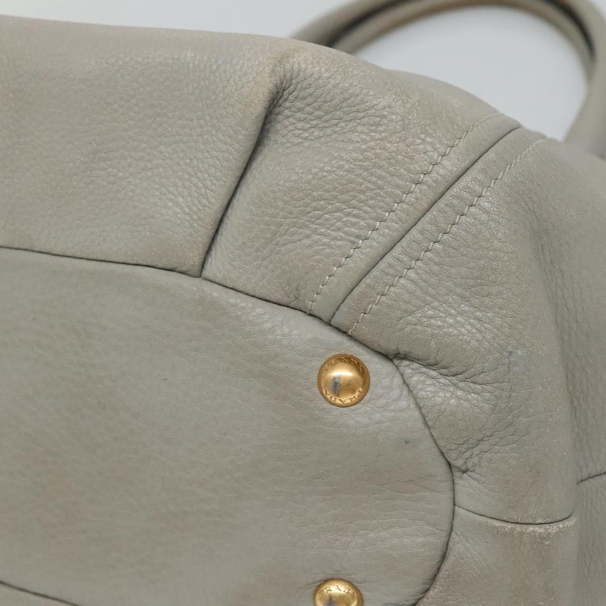 Prada PRADA Hand Bag Leather Gray Size ONE SIZE - 14 Thumbnail