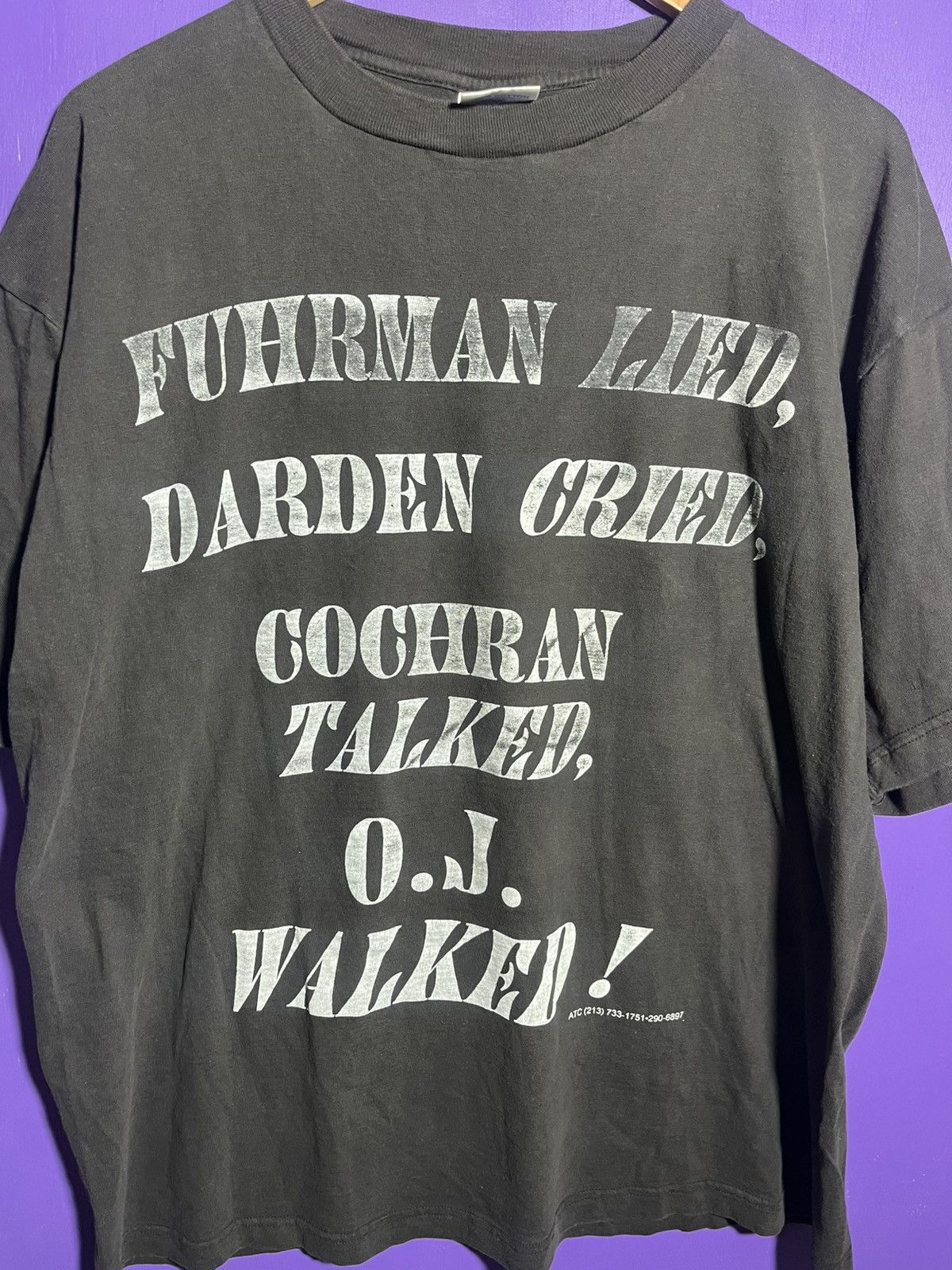 Vintage Vintage 90s OJ Simpson court members OJ walked t-shirt Size US XL / EU 56 / 4 - 3 Thumbnail