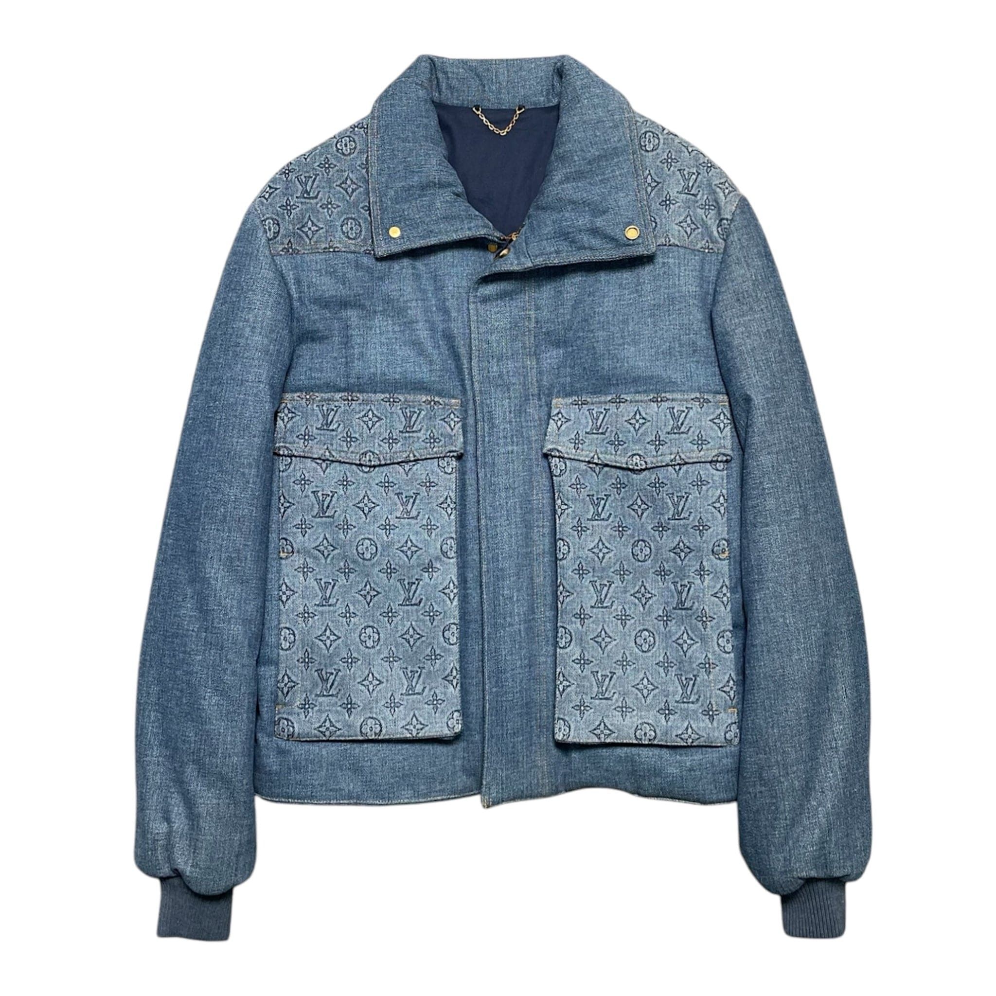 Louis Vuitton Monogram Padded Denim Jacket Indigo Size US L / EU 52-54 / 3 - 1 Thumbnail