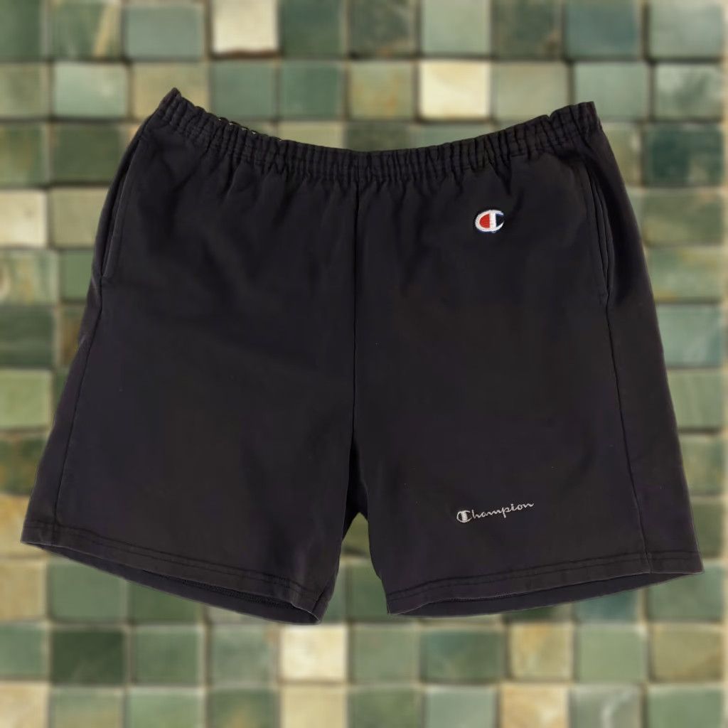 Champion VINTAGE Champion Shorts Athletic VTG Made USA Elastic Waist Black Mens XL 40-42 Men Size US 36 / EU 52 - 1 Thumbnail