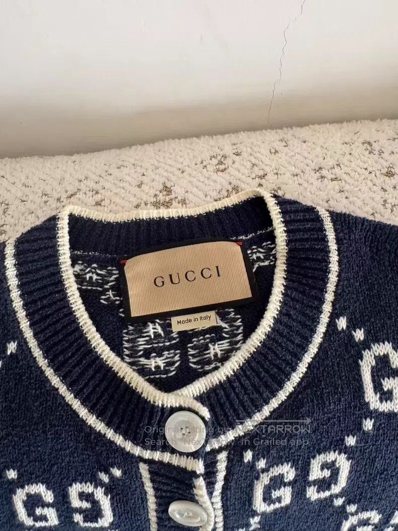 Gucci Gucci Blue cardigan coat Size S / US 4 / IT 40 - 2 Thumbnail