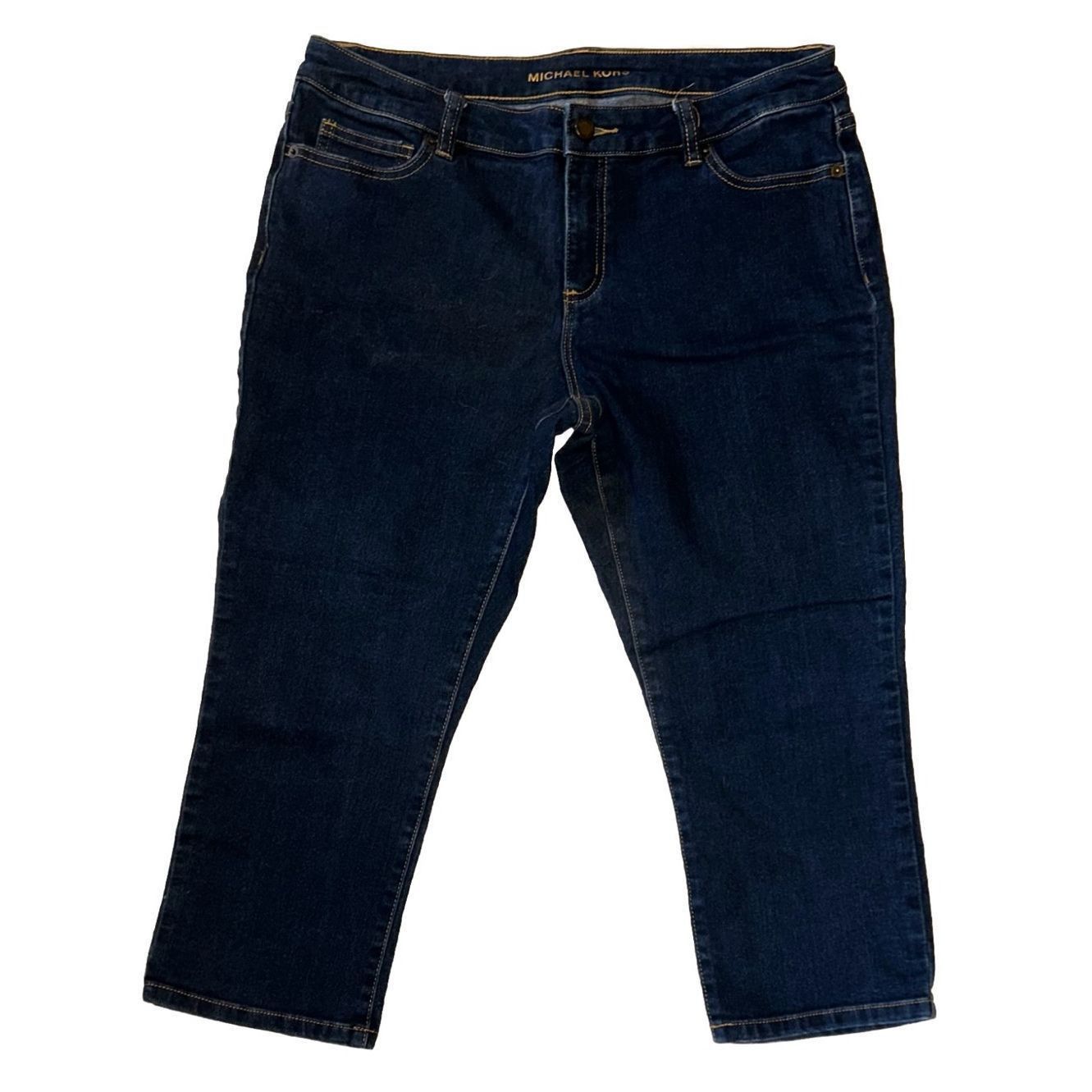 Michael Kors Michael Kors Women's Dark Cropped Skinny Jeans Size 10 Size 32" / US 10 / IT 46 - 1 Thumbnail