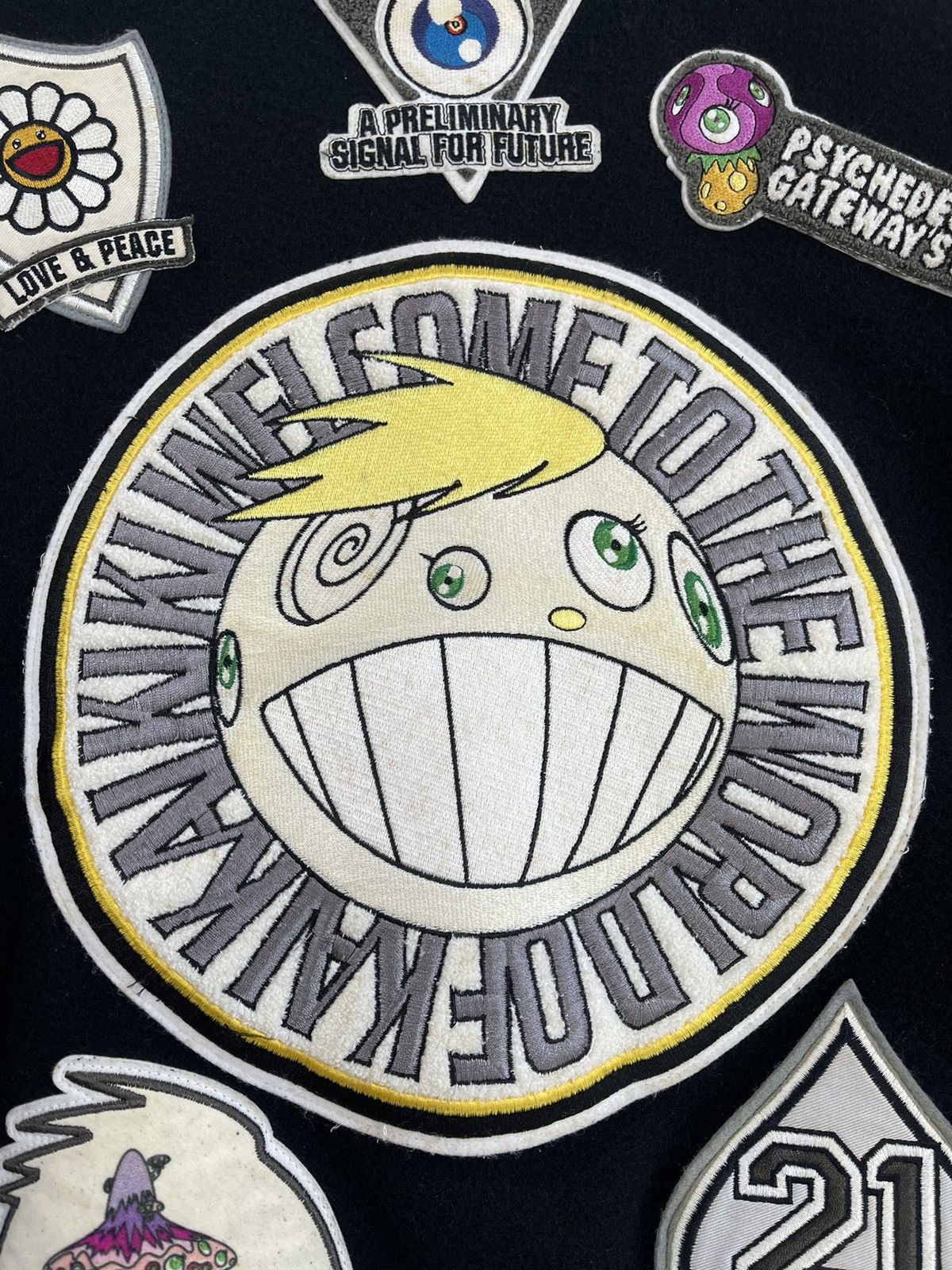 Issey Miyake Men AW99 1-of-50 Murakami Patch Emblems Varsity Jacket Size US M / EU 48-50 / 2 - 12 Thumbnail