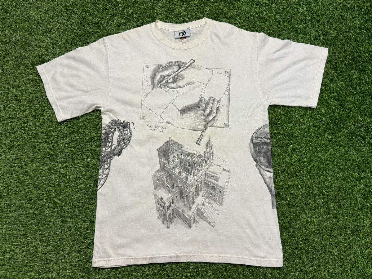 image of Art Comes First x Vintage M.c Escher - Iconic Masterpiece Art in White, Men's (Size Medium)