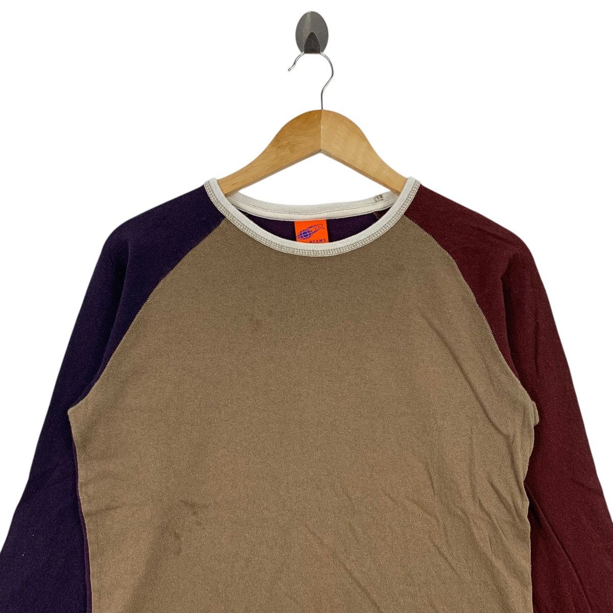 Beams Japan BEAMS Japanese Brand Multi Color Plain Long Sleeve Tshirt Size US S / EU 44-46 / 1 - 2 Thumbnail