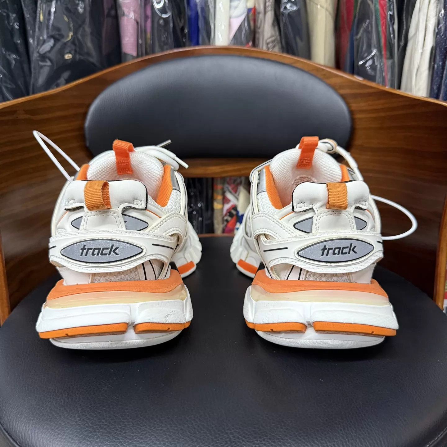 Balenciaga Balenciaga Track White Orange 38 98 New OG Box Size US 7.5 / IT 37.5 - 3 Thumbnail