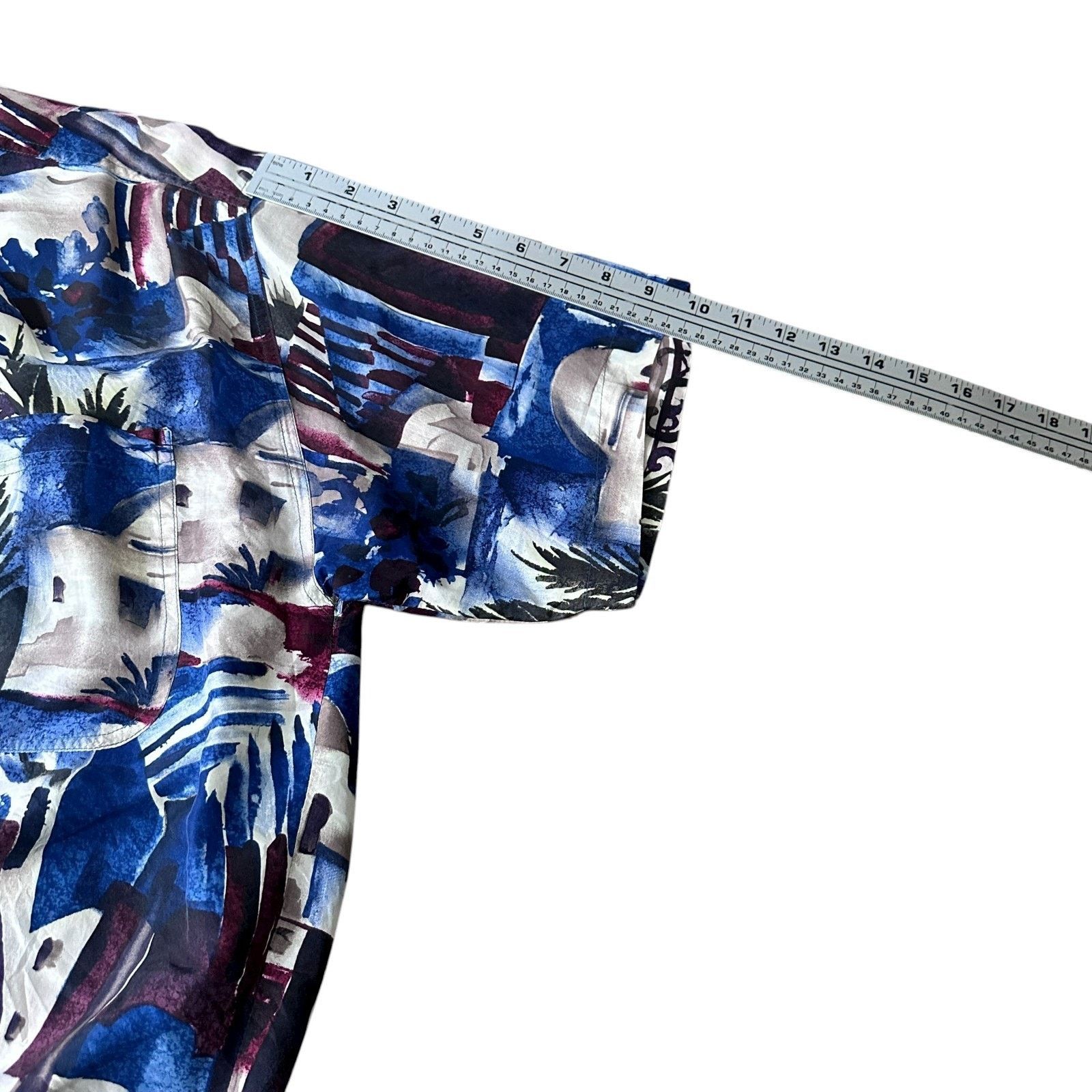 Structure Vintage Structure Hawaiian Silk Shirt Men L Multi Abstract Size US L / EU 52-54 / 3 - 8 Thumbnail